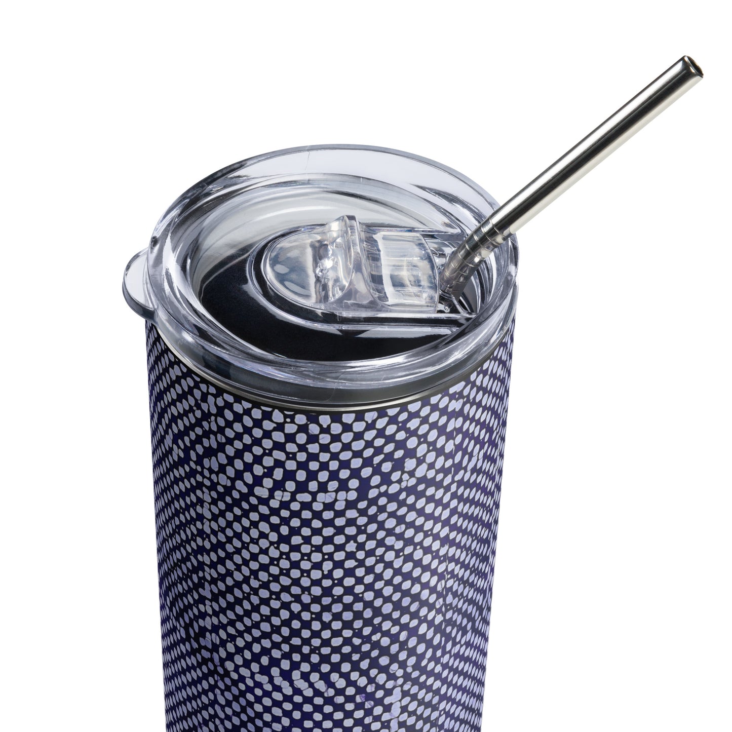 Purple Polka Dot Print Tumbler