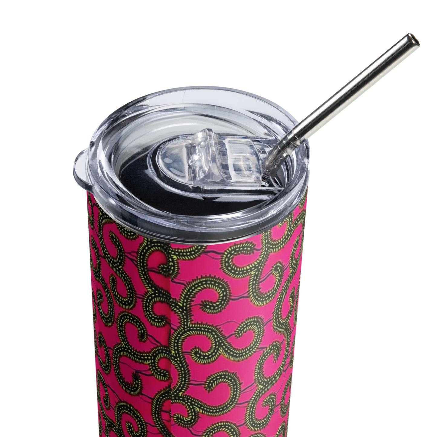 Pink Ankara Tumbler