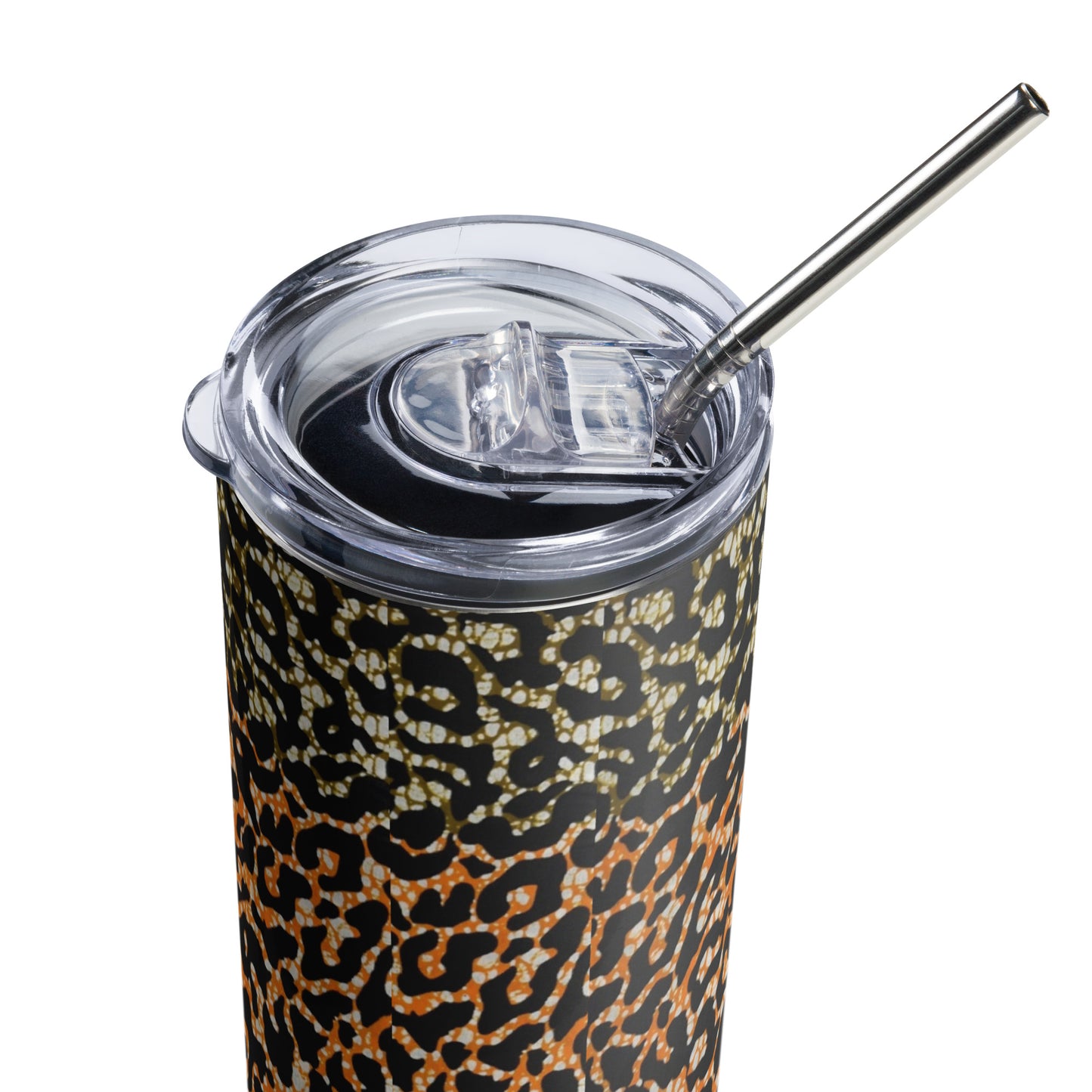 Green Orange Leopard Tumbler