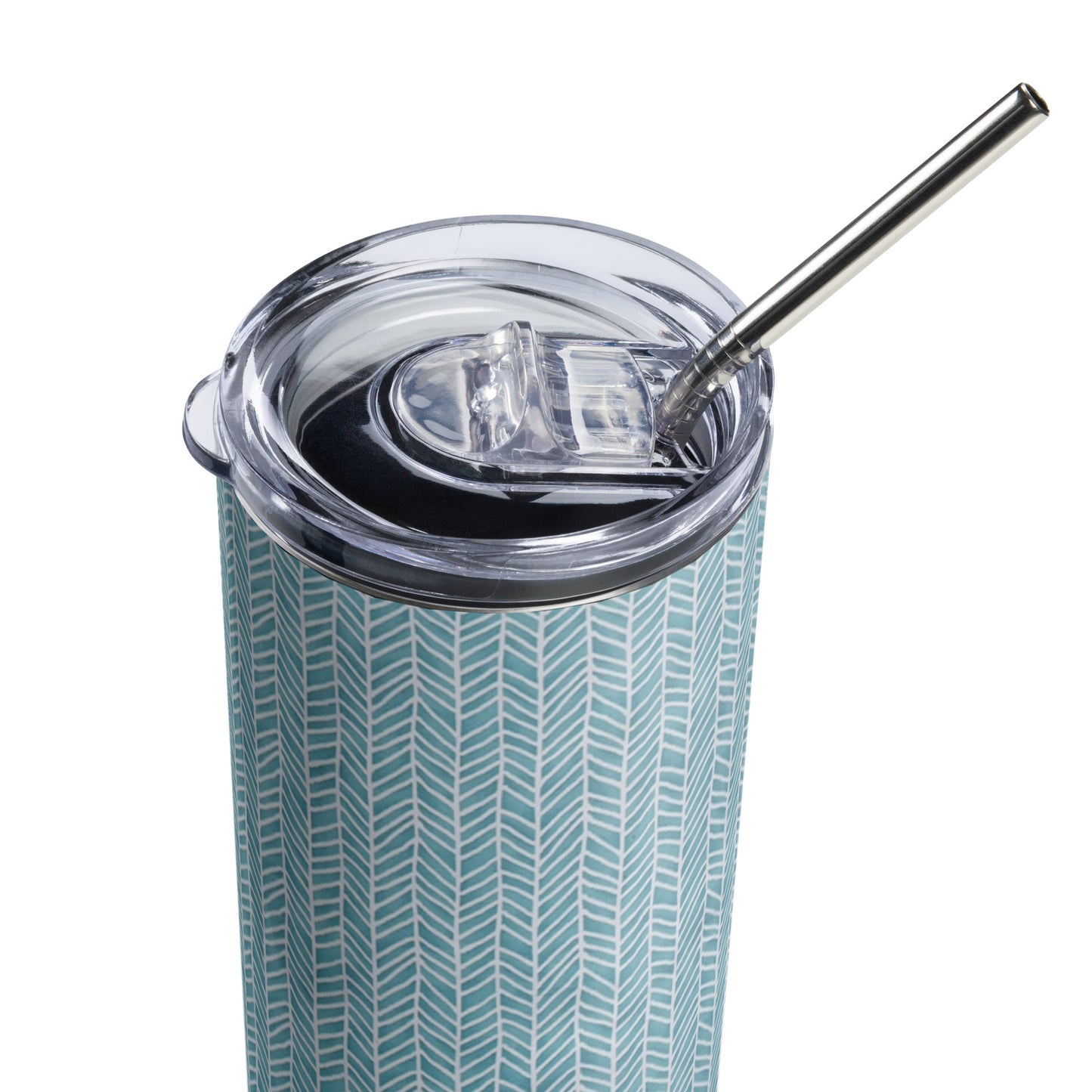 Aqua Chevron Tumbler