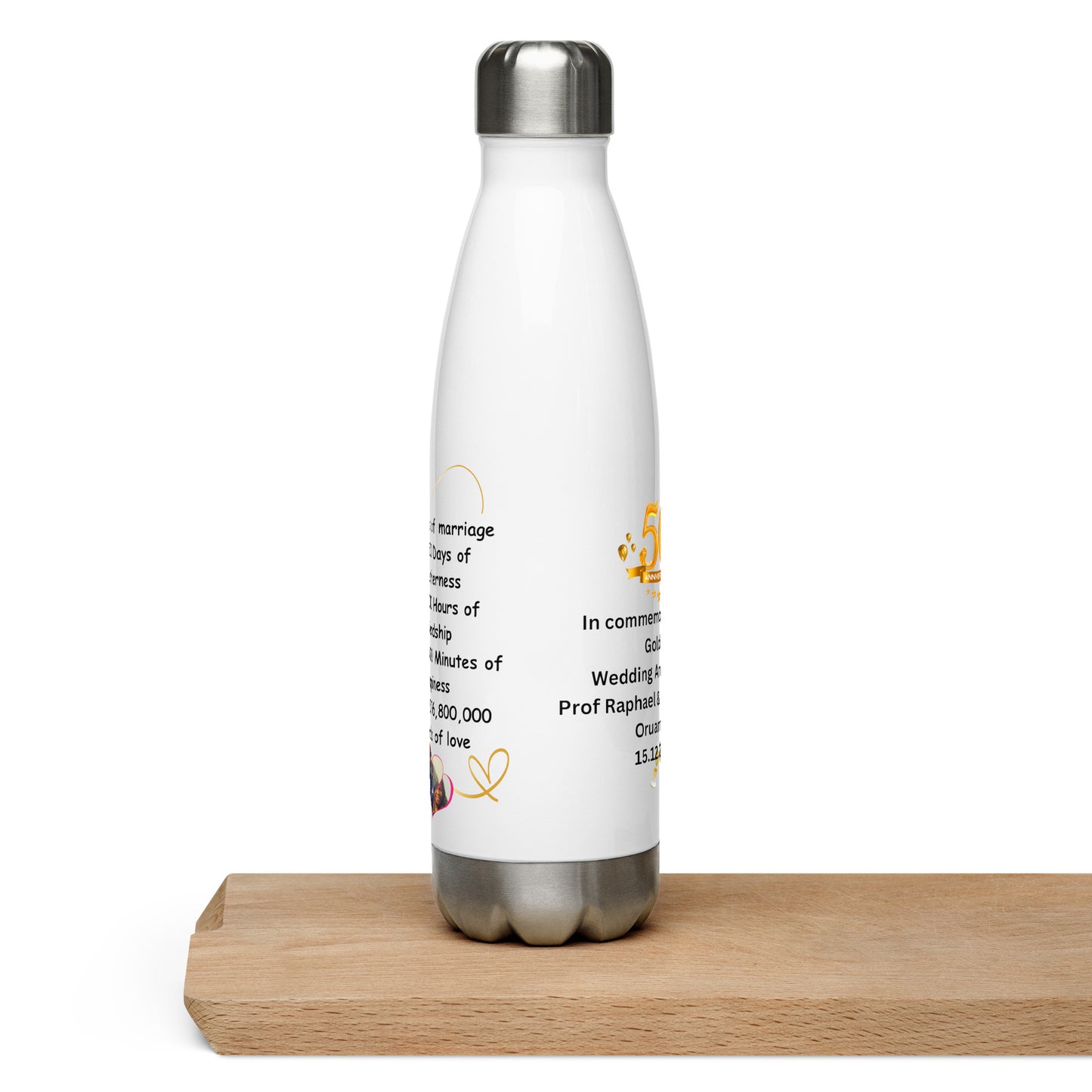 Prof Stainless steel water bottle