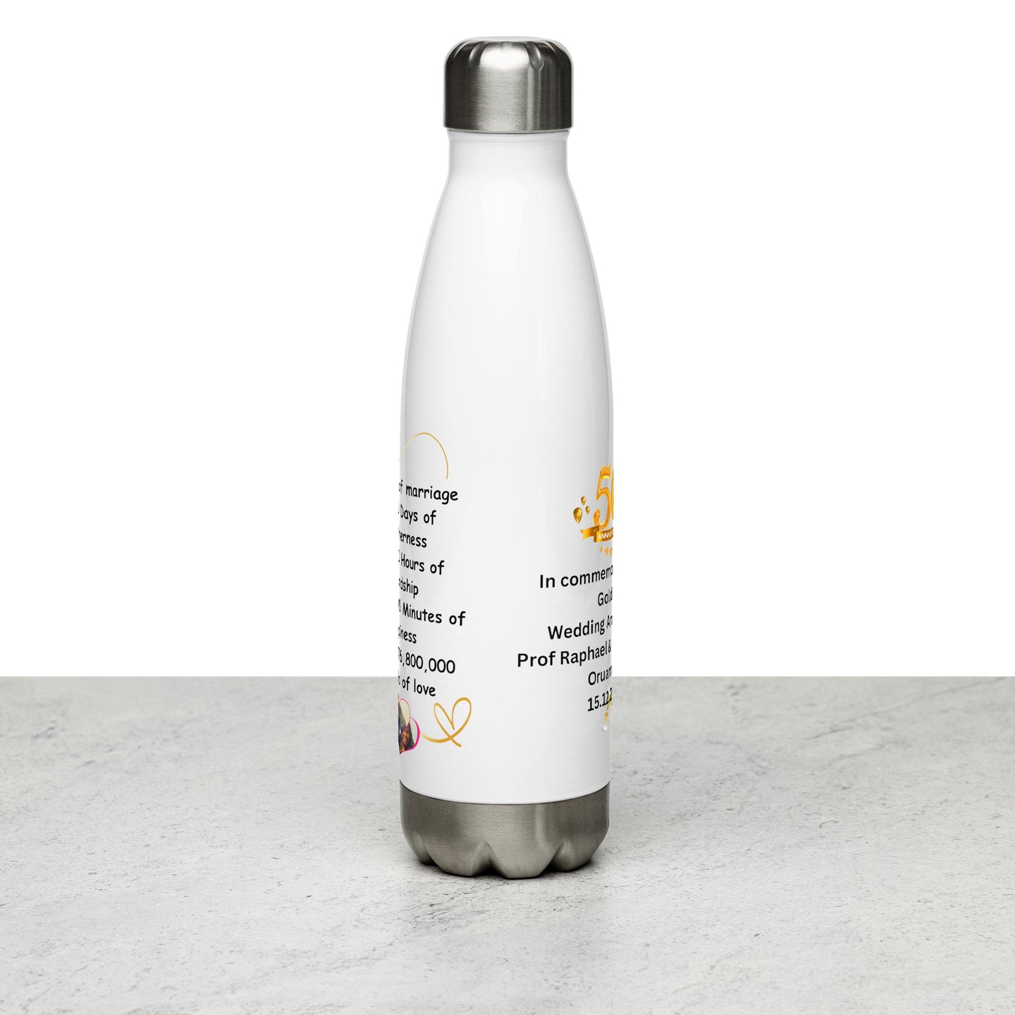 Prof Stainless steel water bottle