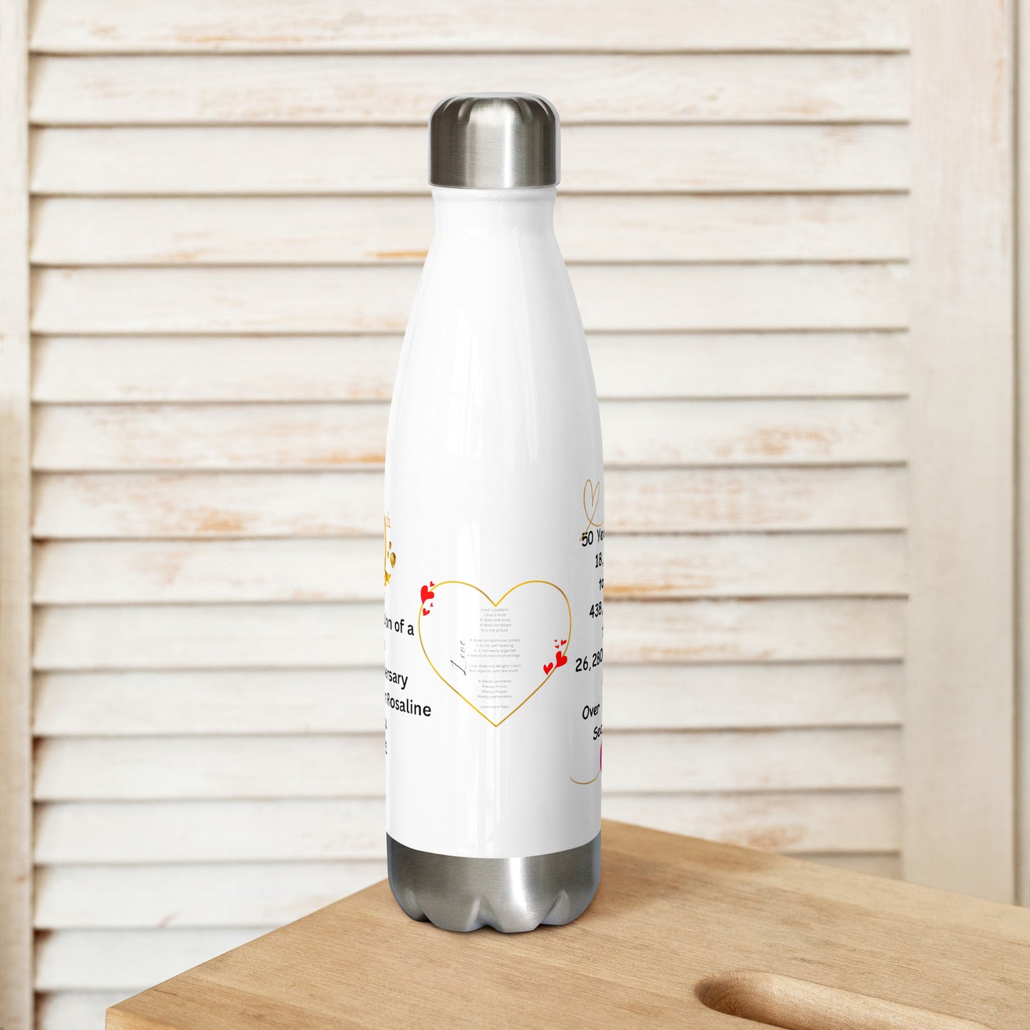 Prof Stainless steel water bottle