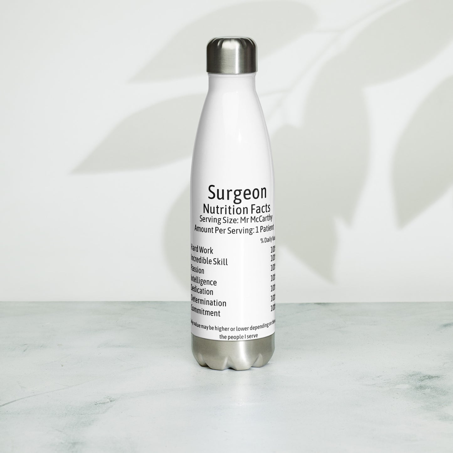 Surgeon Stainless Steel Water Bottle