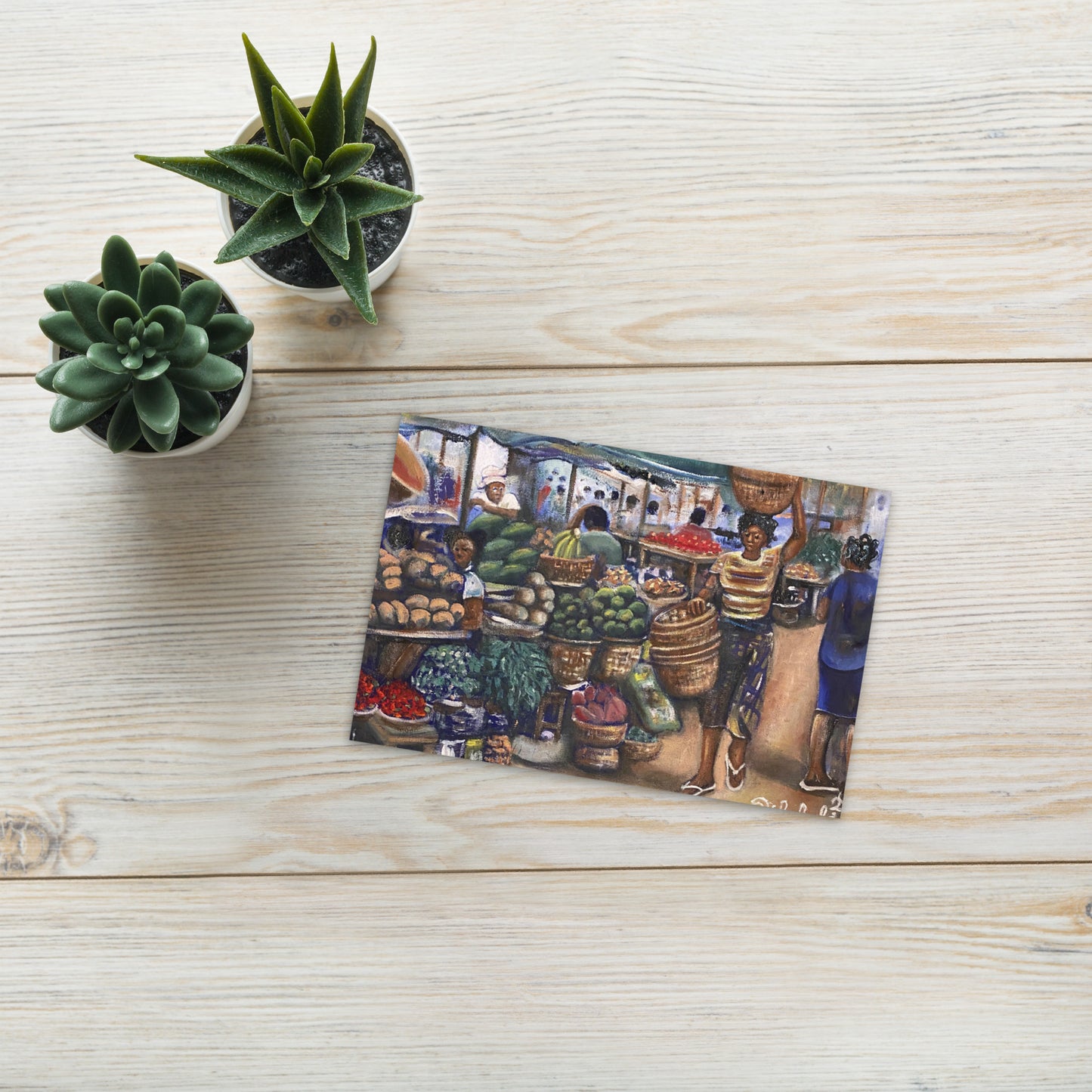 Native African Market Postcard