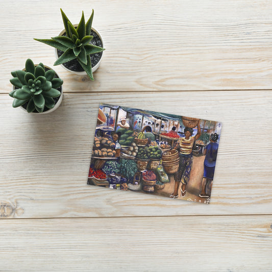 Native African Market Postcard