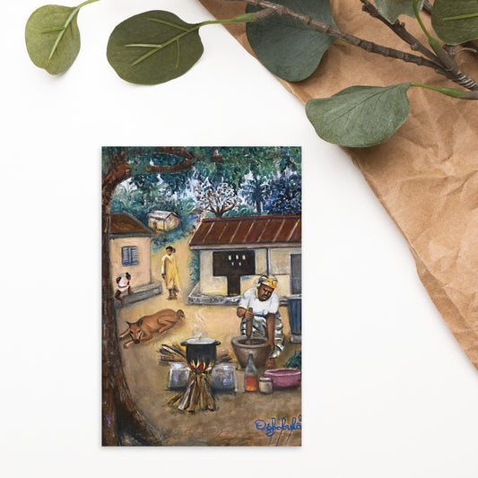 Native Outdoor Kitchen Postcard