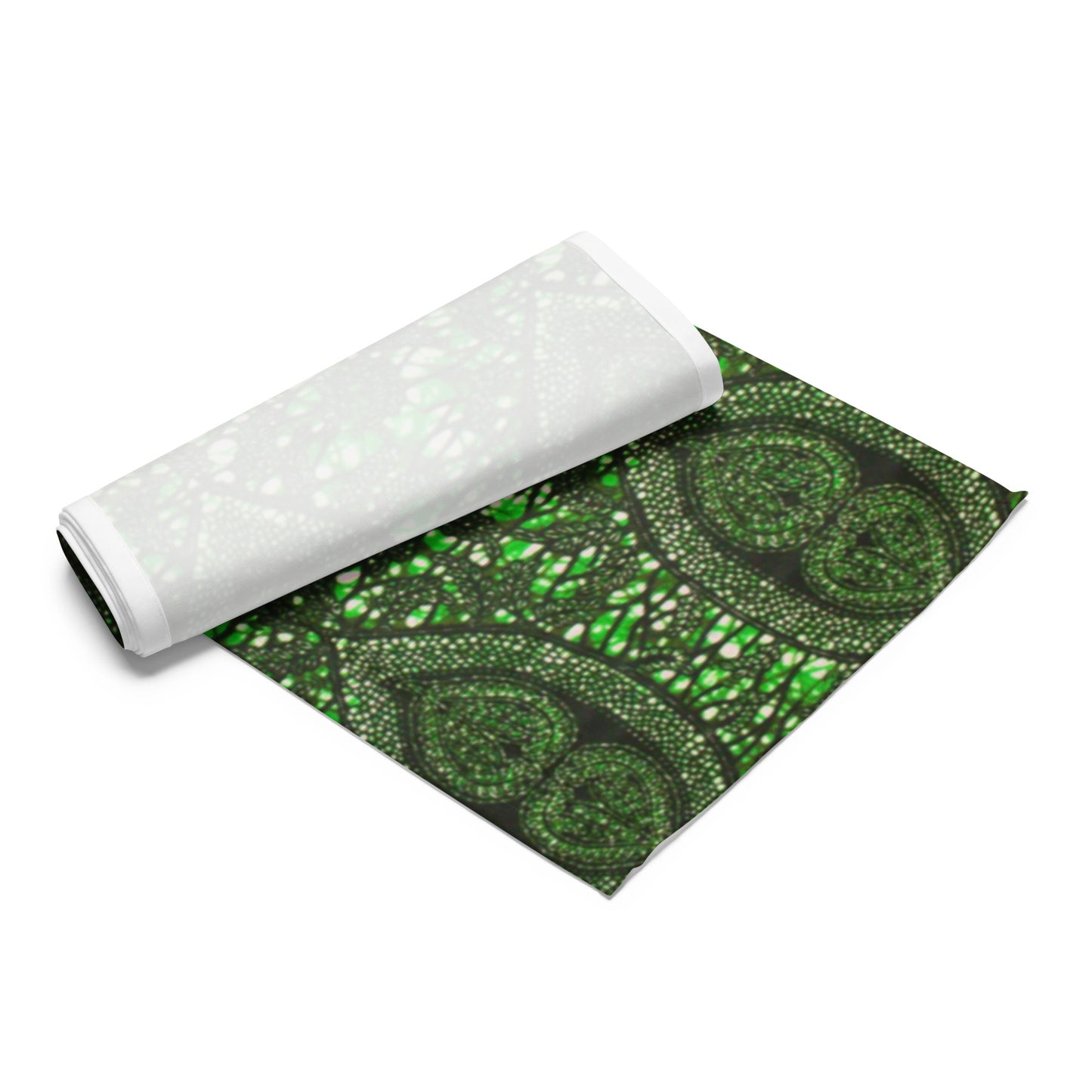 Green Peas Ankara Table Runner