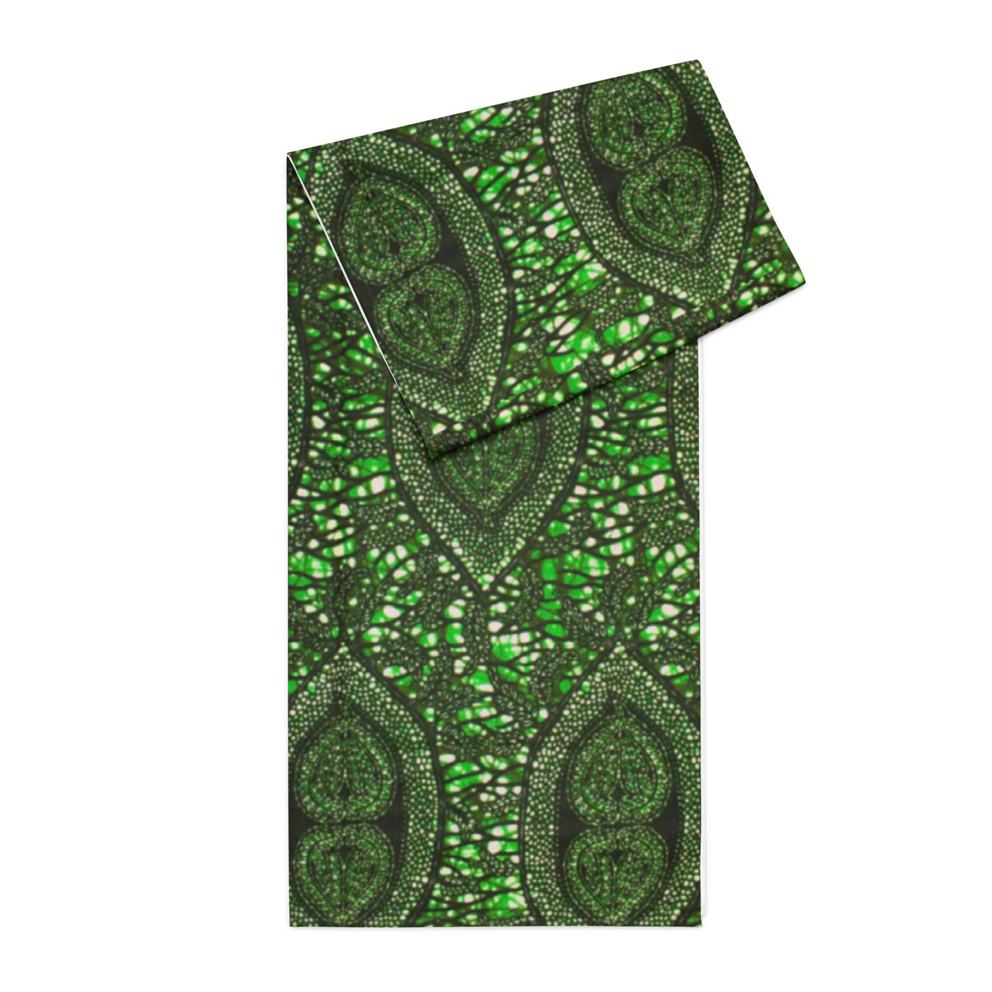 Green Peas Ankara Table Runner