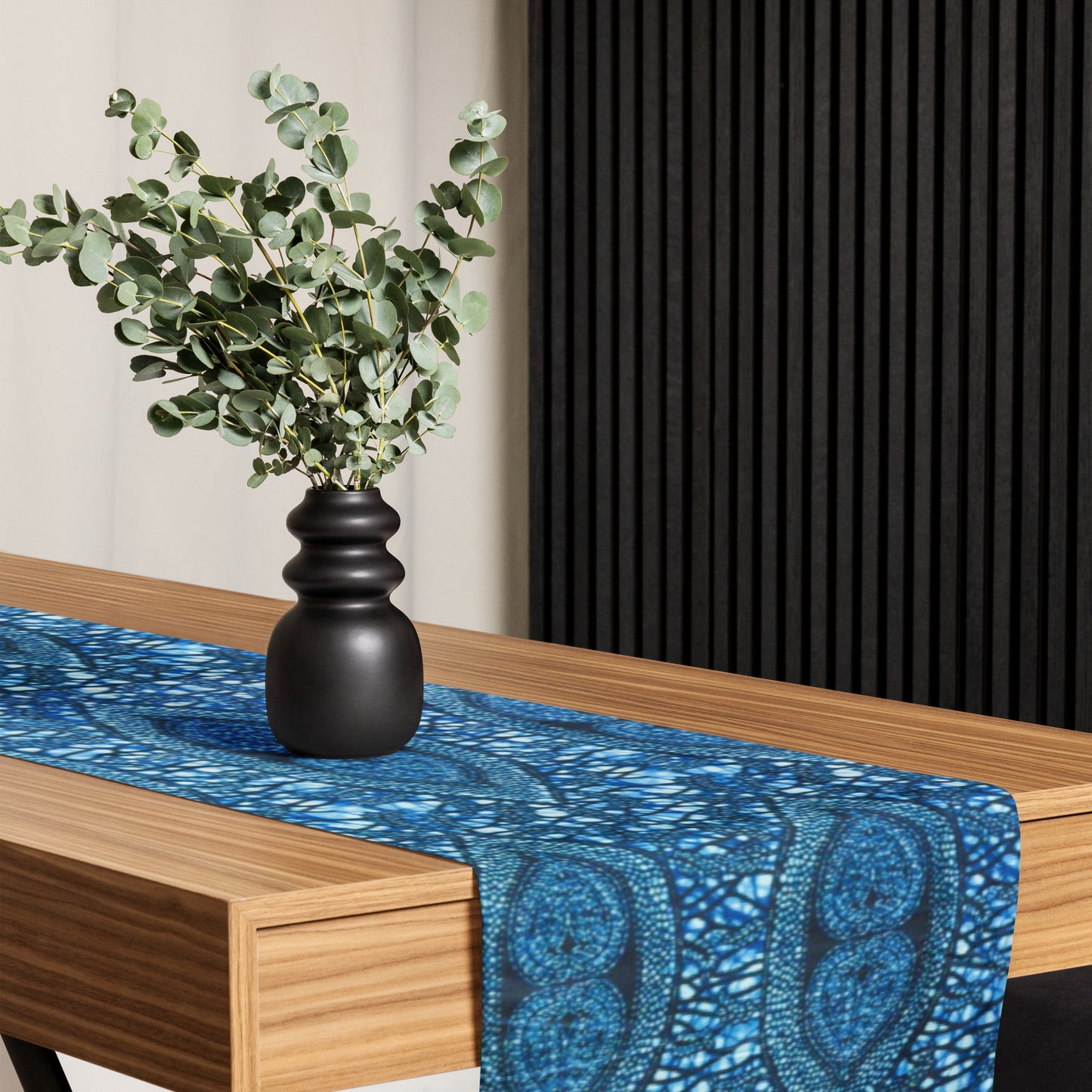 Blue Peas Table Runner