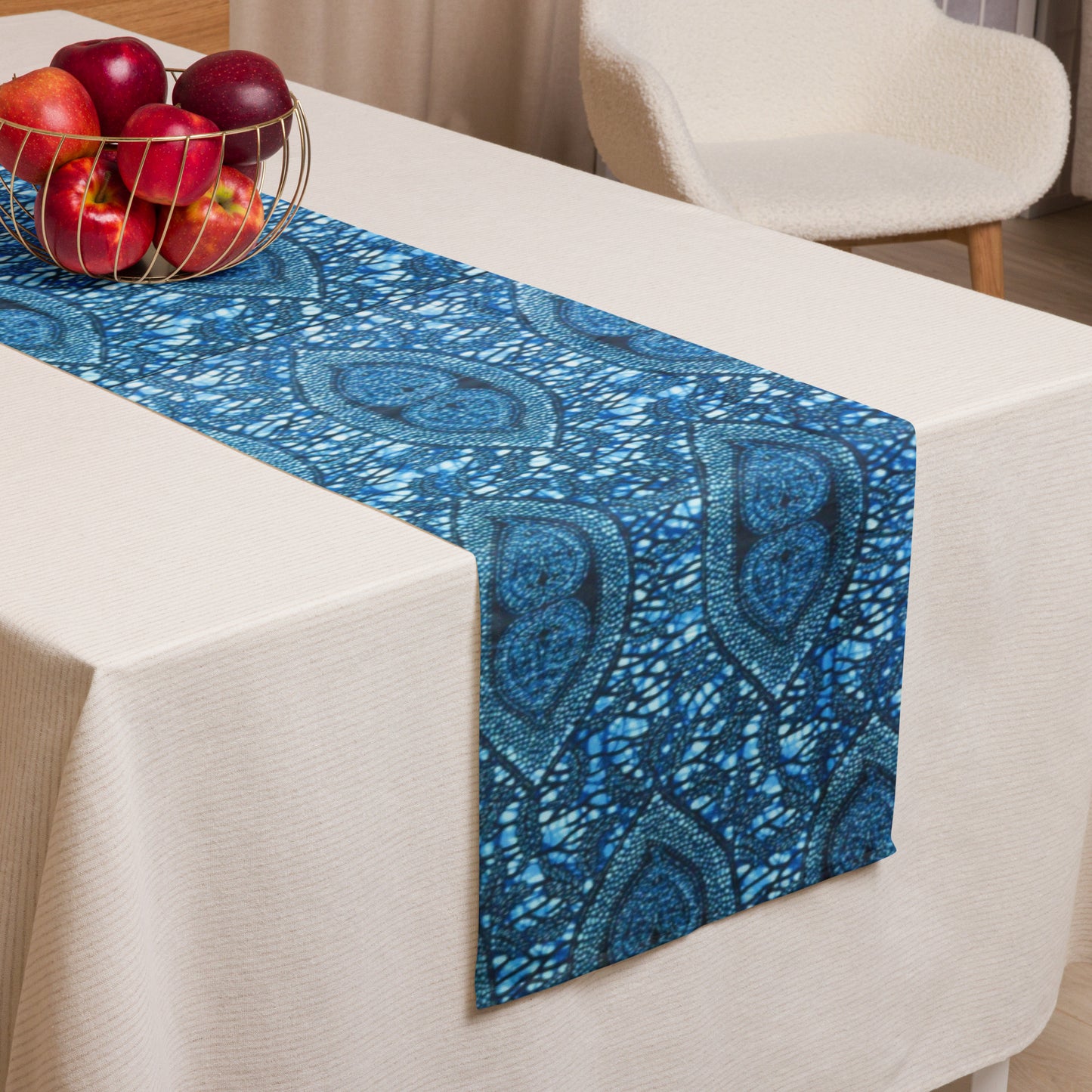 Blue Peas Table Runner