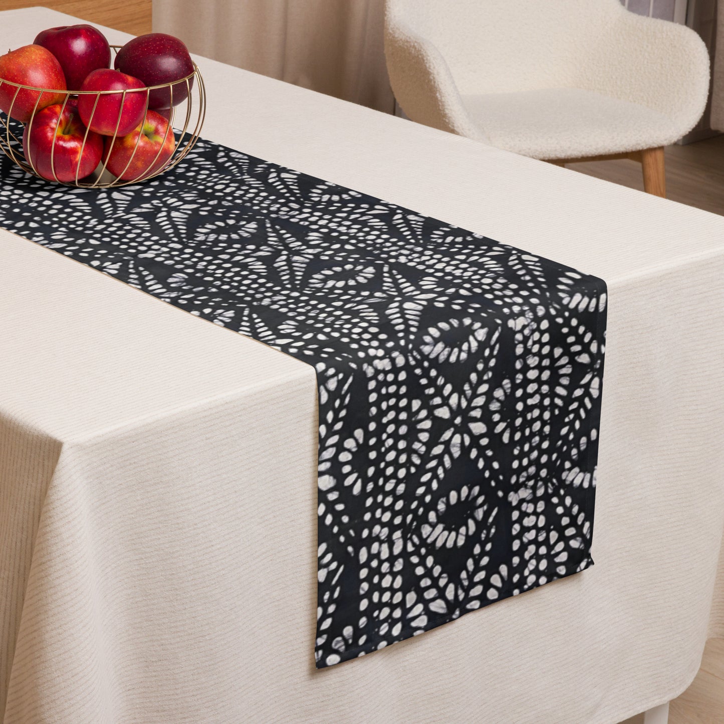 Black & White Aztec Table Runner