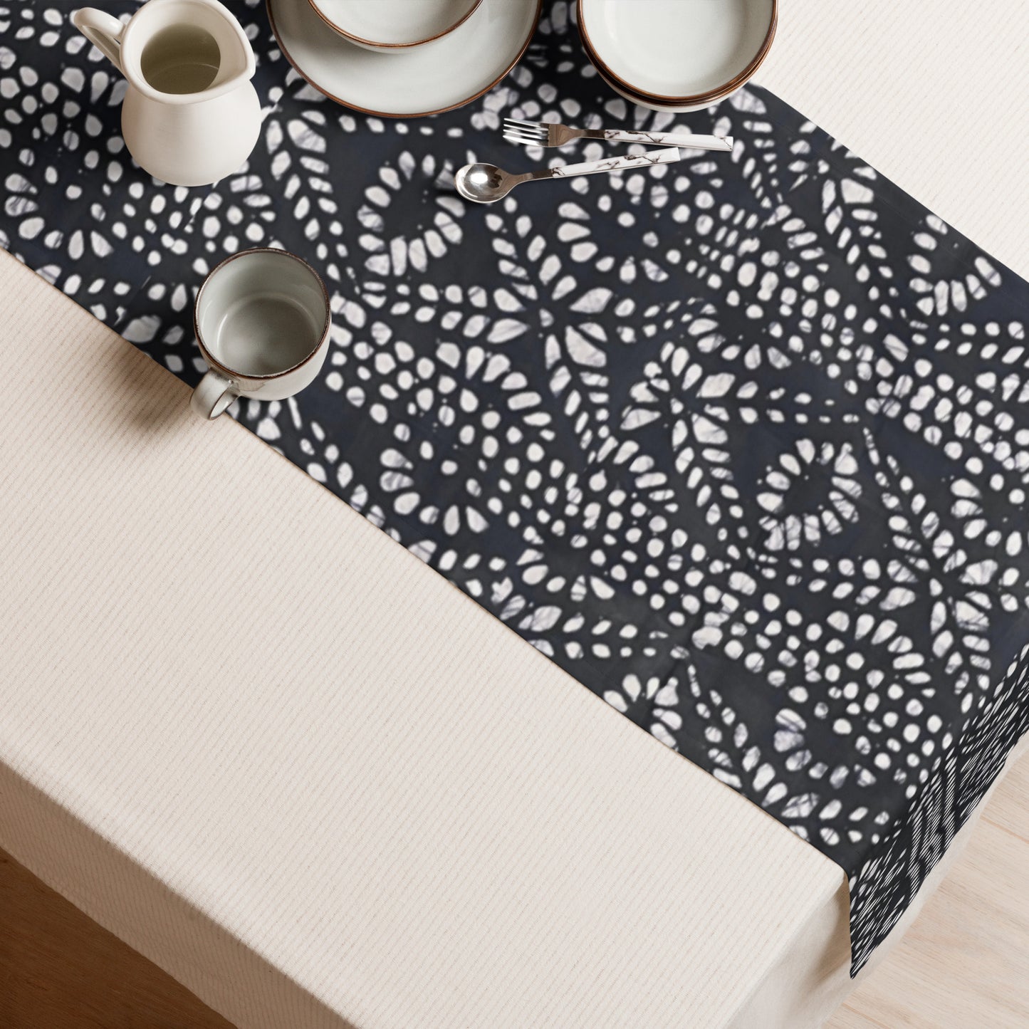 Black & White Aztec Table Runner