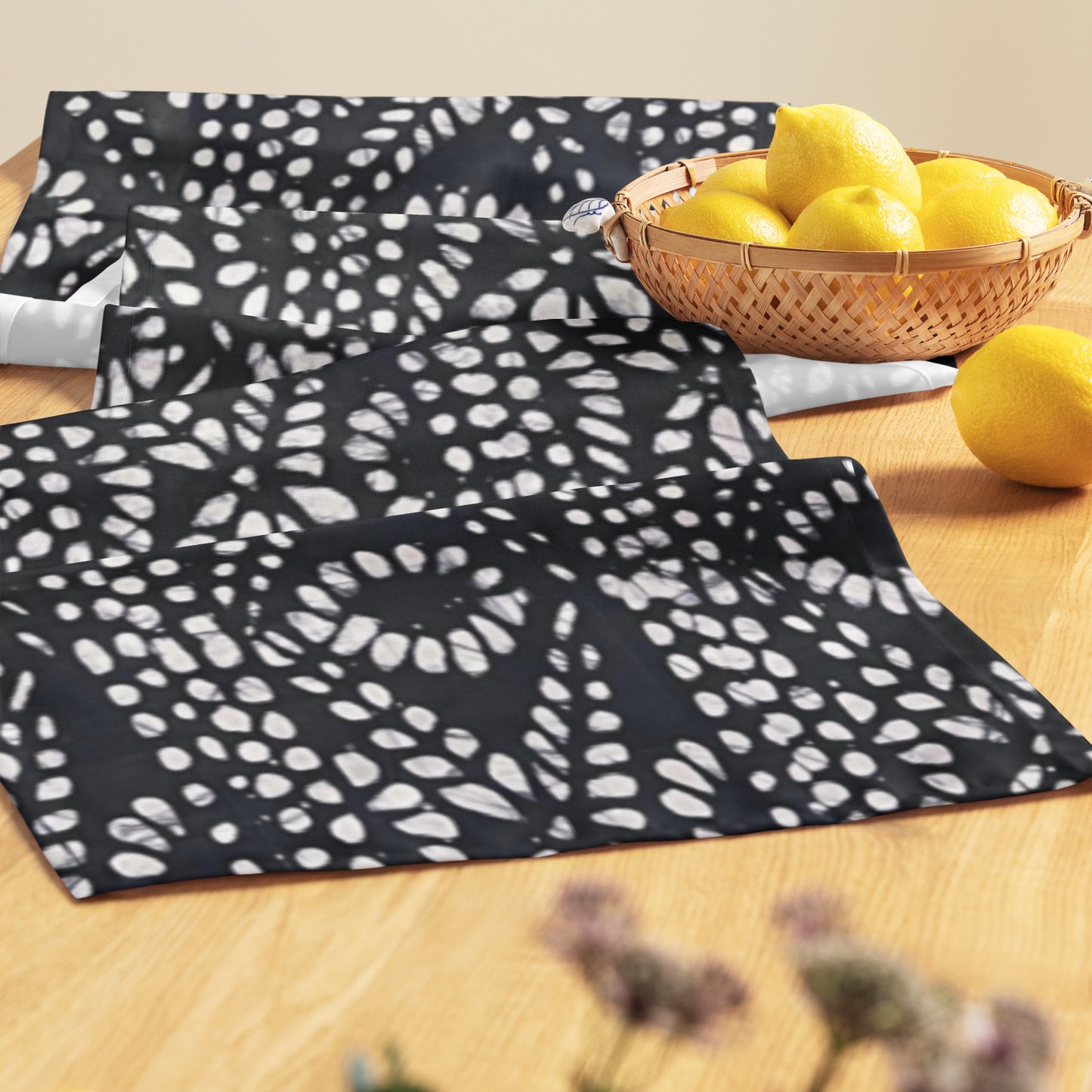 Black & White Aztec Table Runner