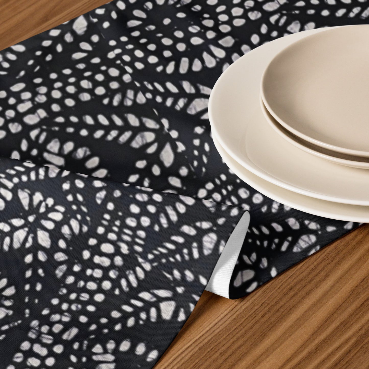 Black & White Aztec Table Runner