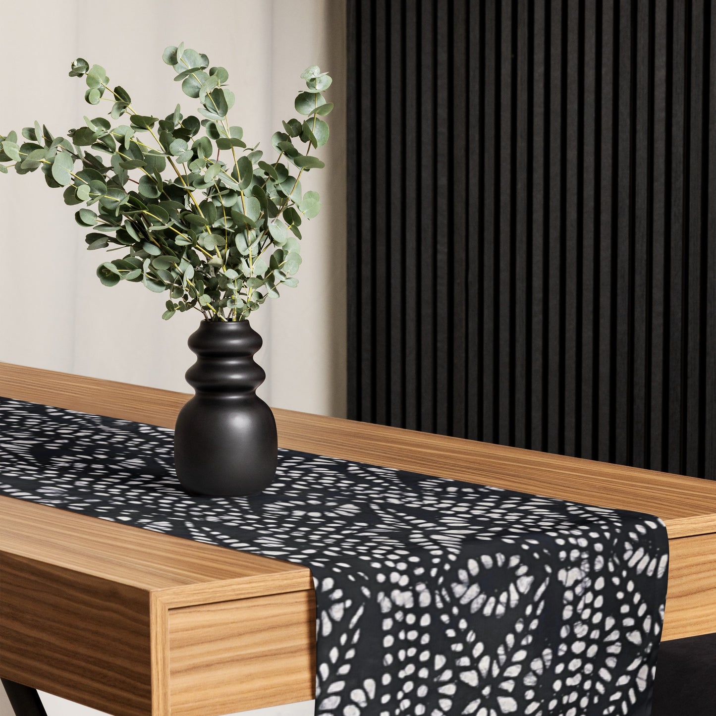 Black & White Aztec Table Runner