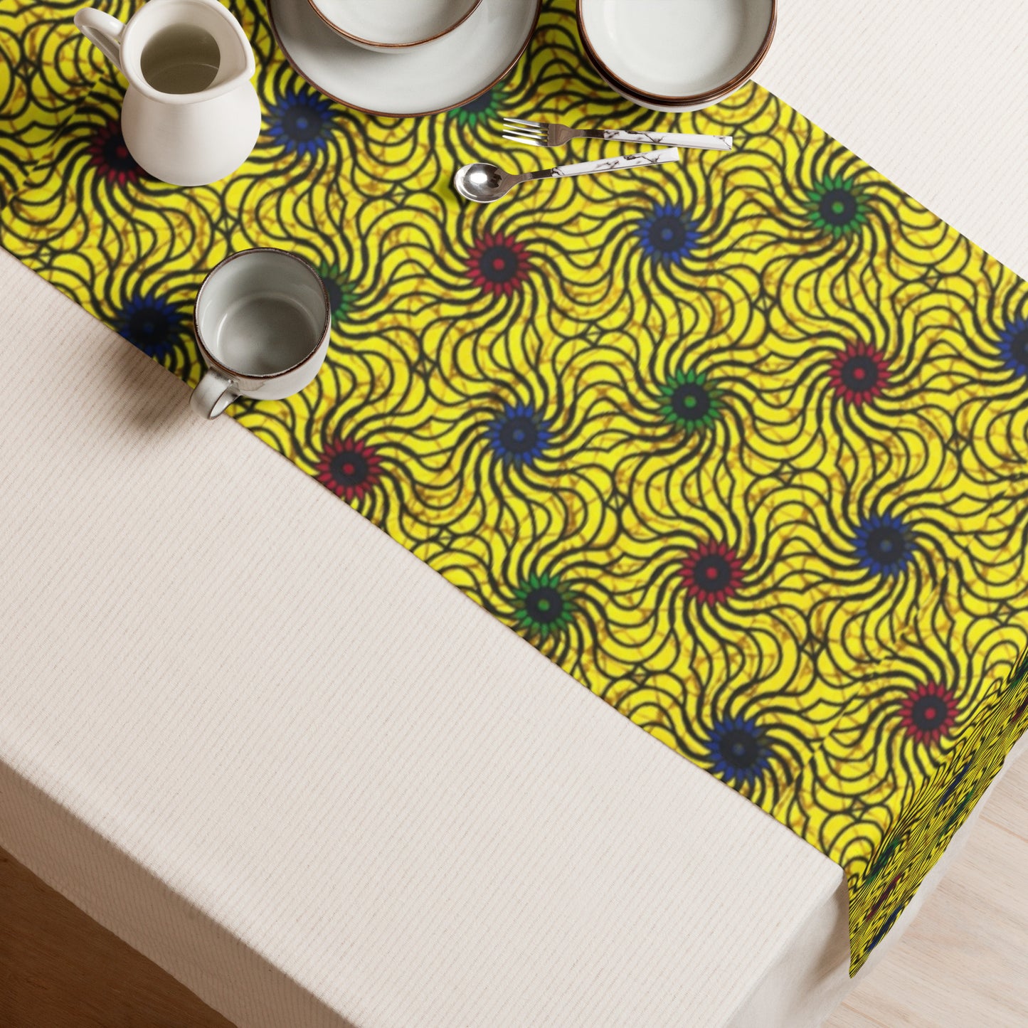 Multicolour Yellow Table Runner