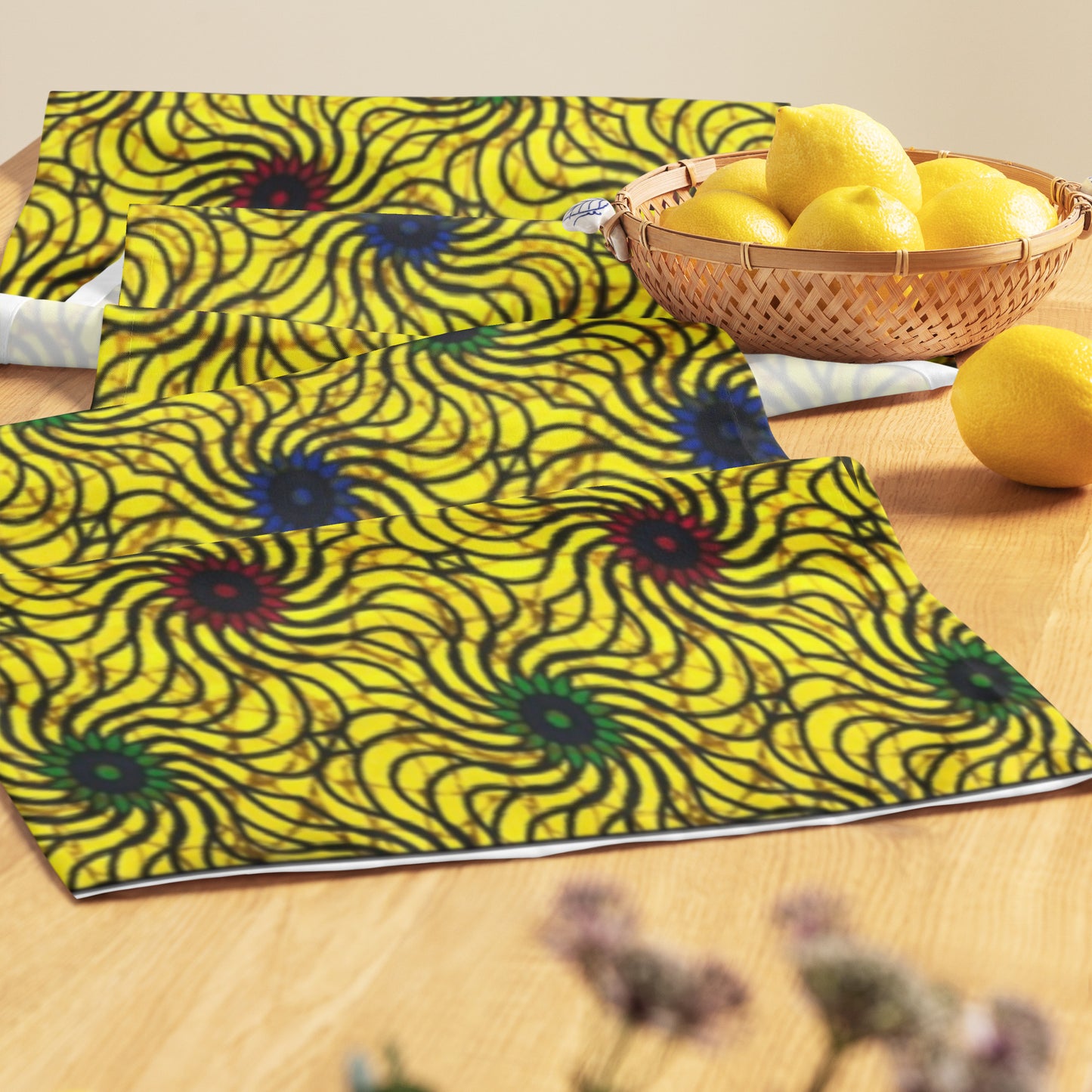 Multicolour Yellow Table Runner