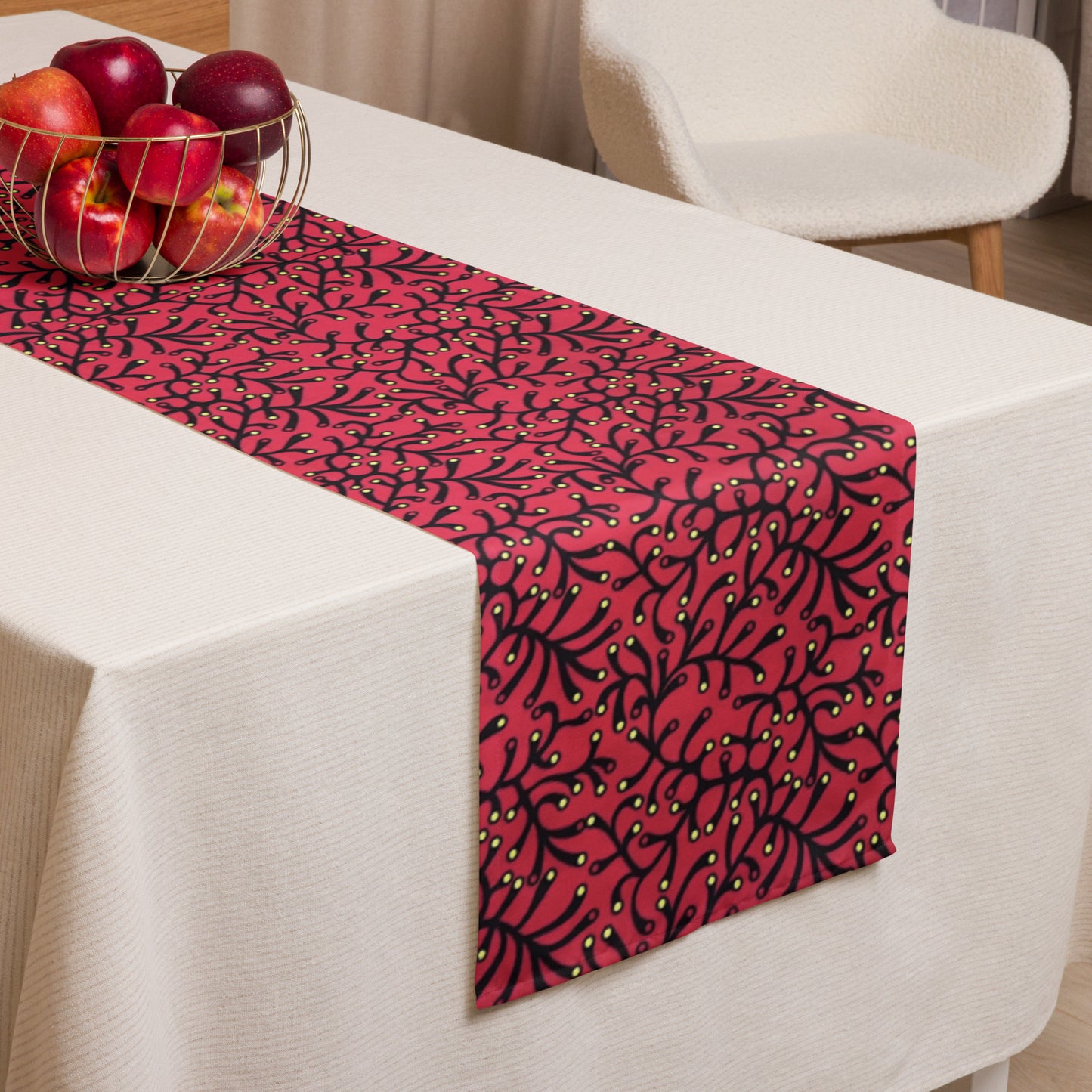 Red Polka Dot Table Runner