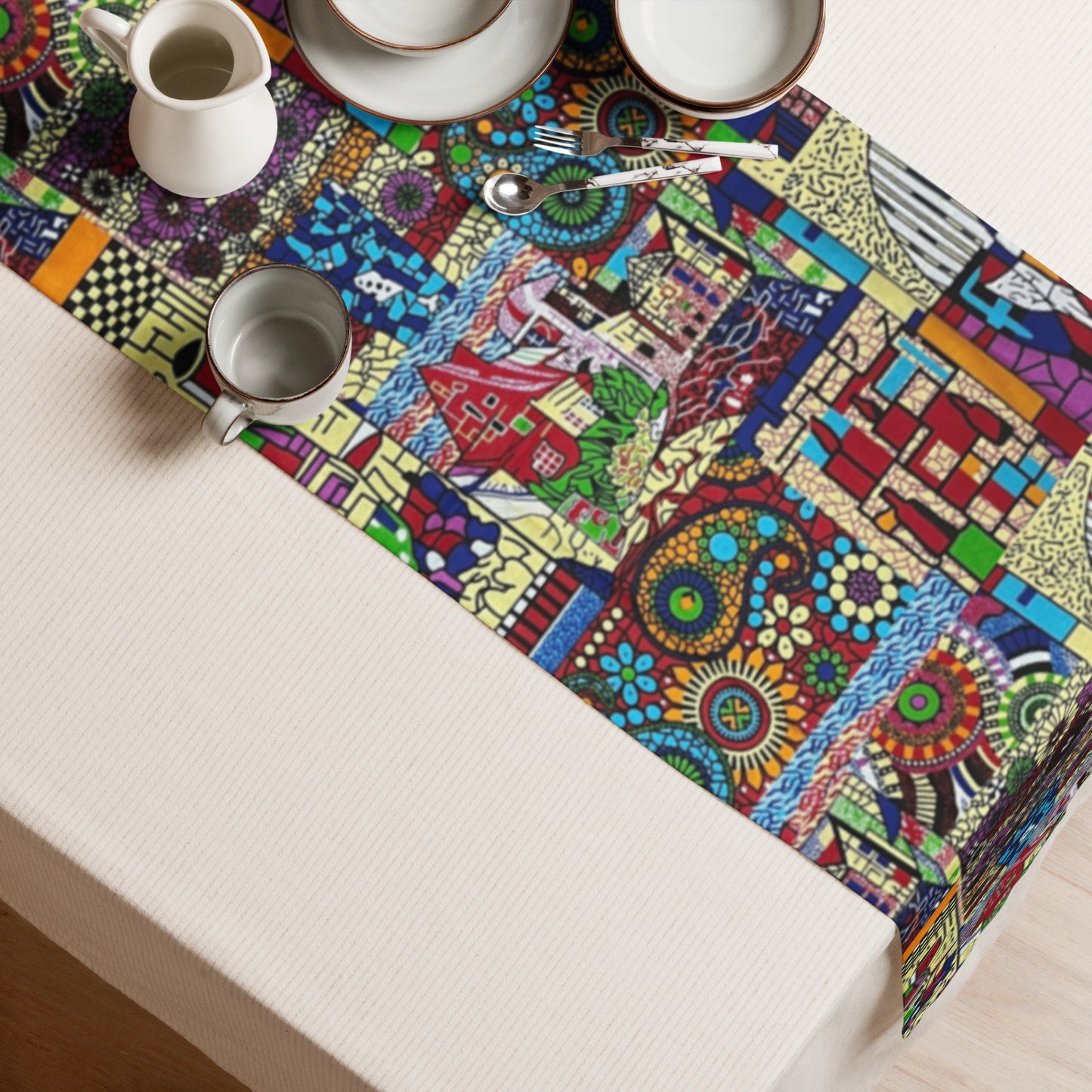 Colourful Artsy Table Runner