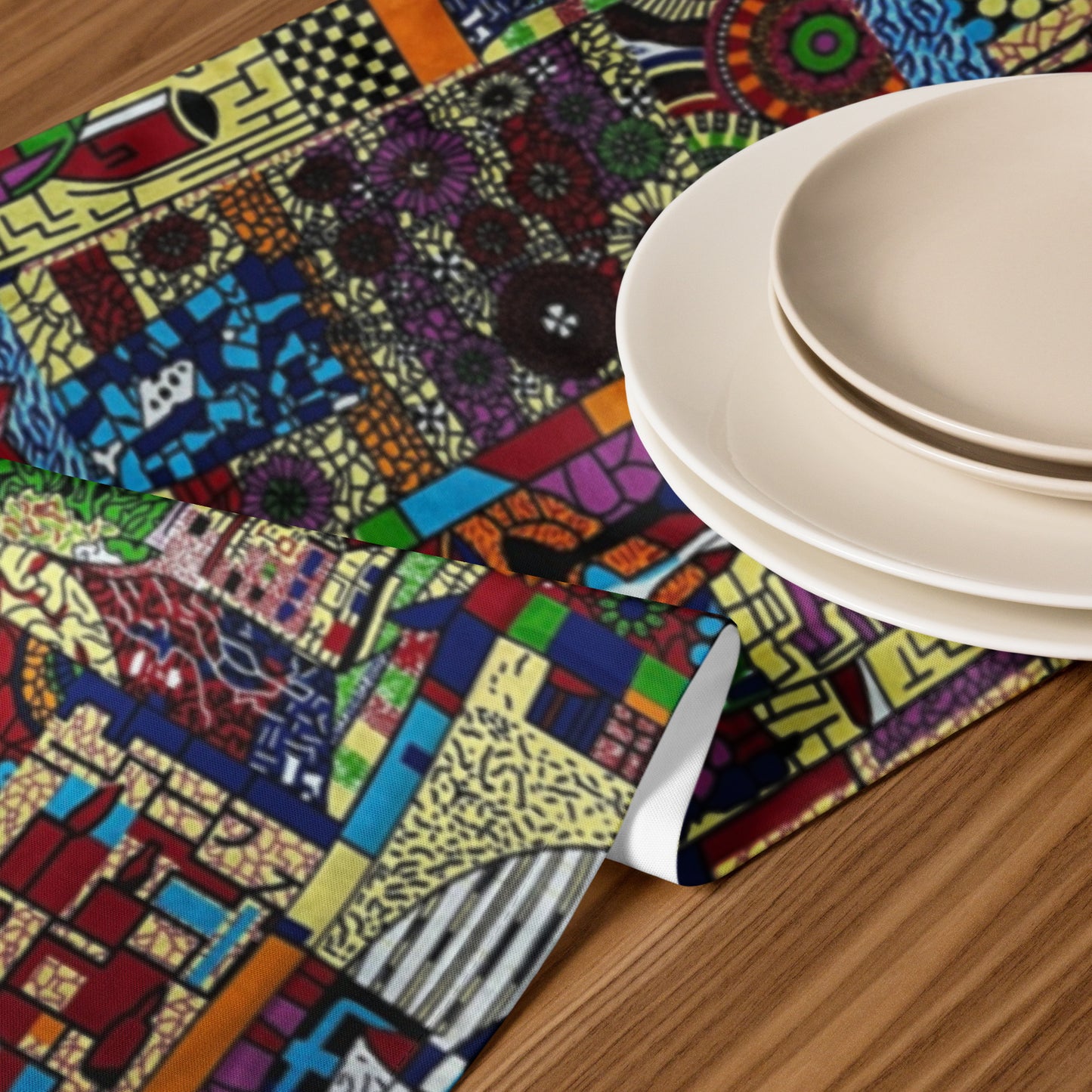 Colourful Artsy Table Runner