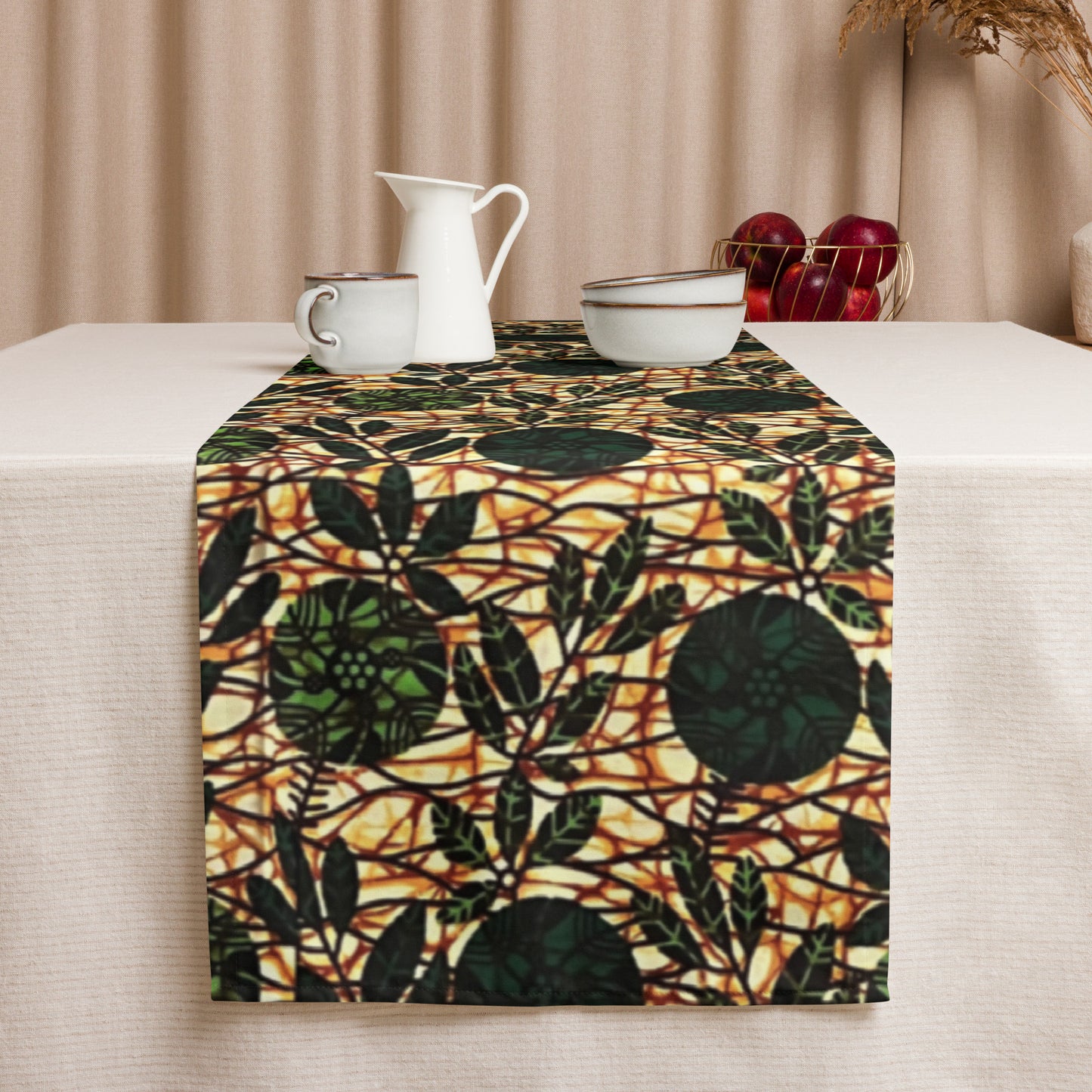 Green Leaf Table Runner