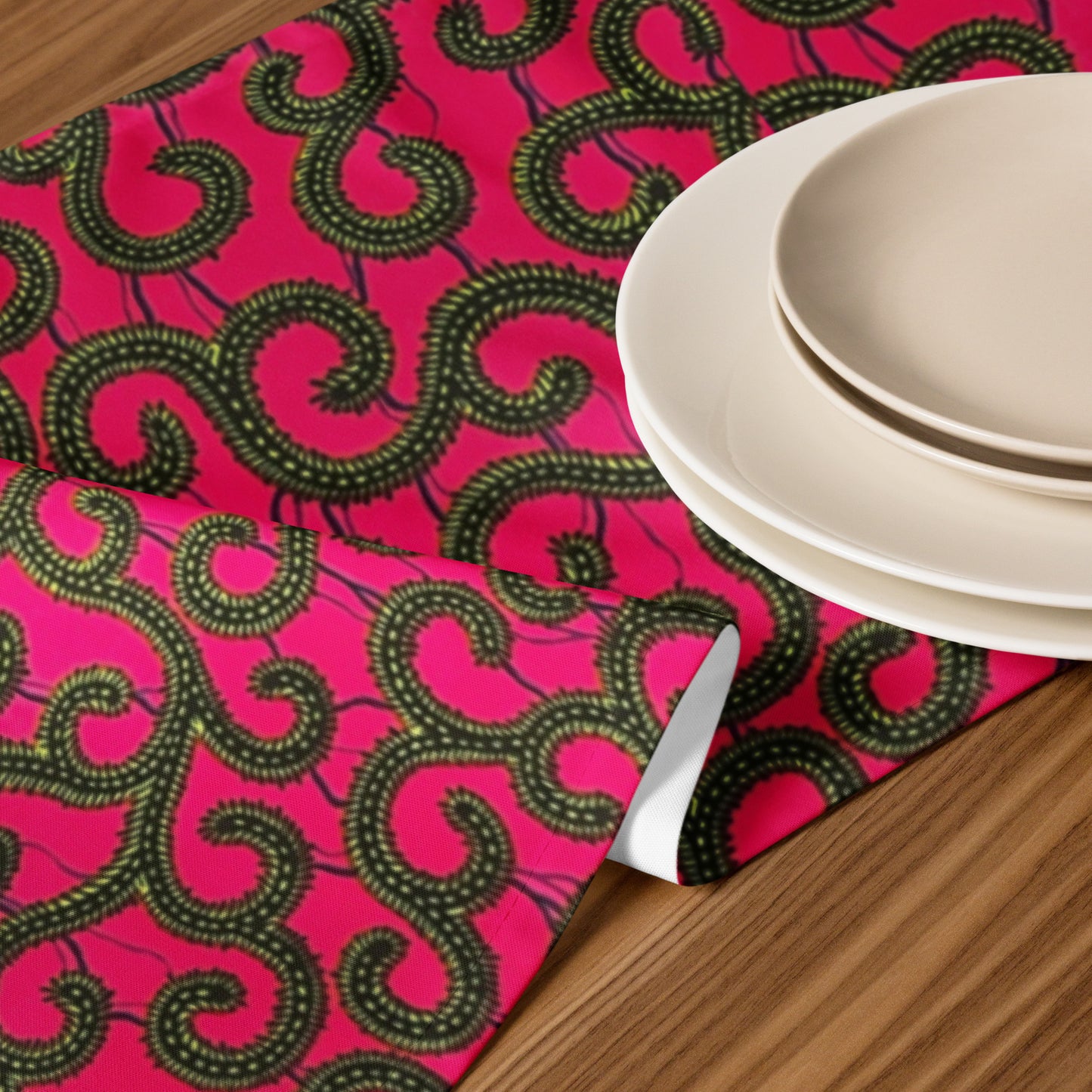 Pink Ankara Table Runner