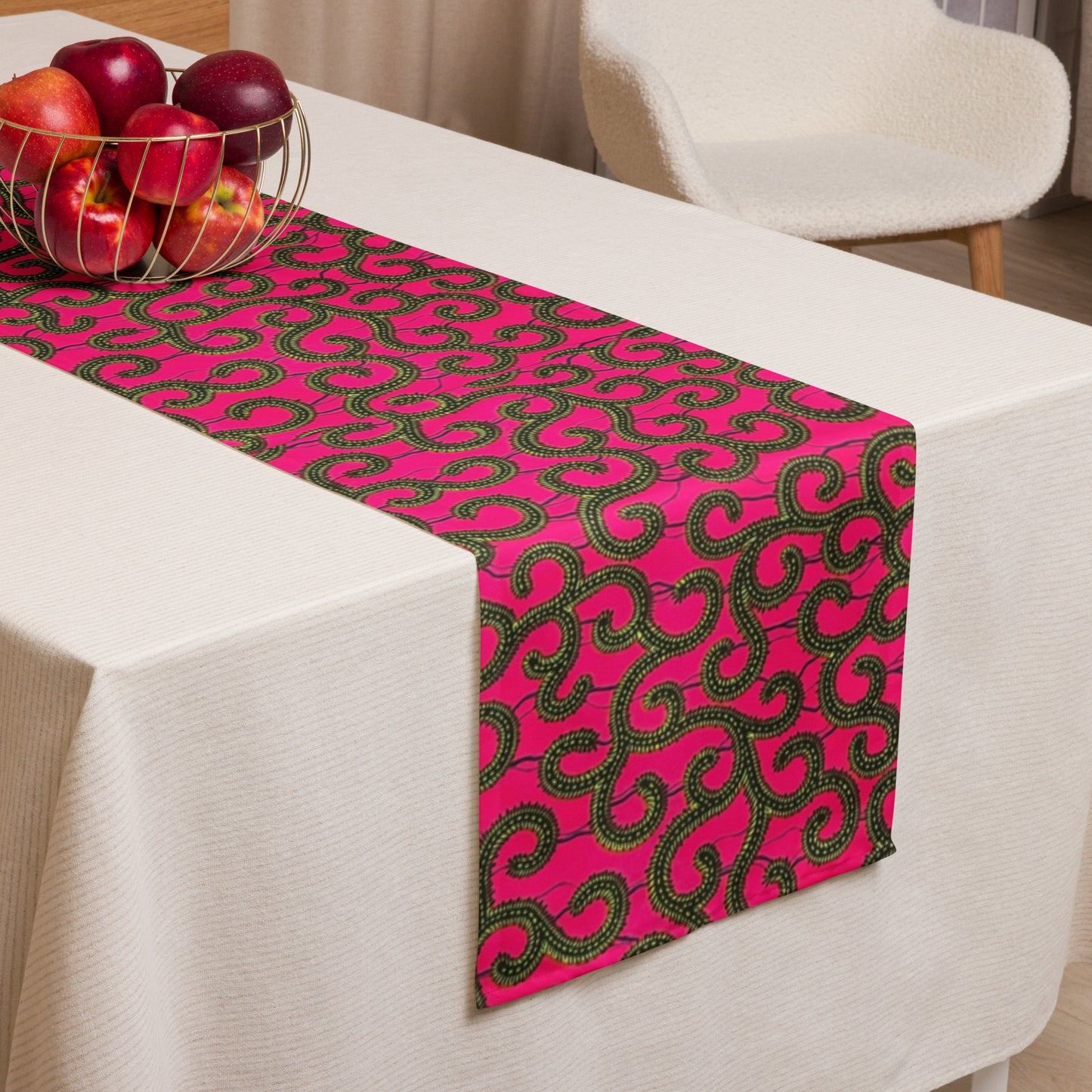 Pink Ankara Table Runner