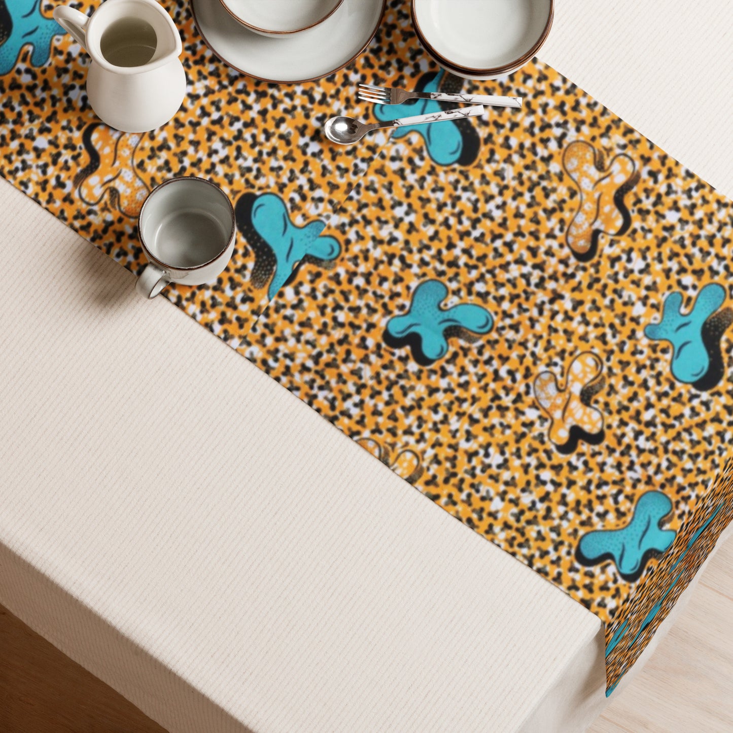 Pale Orange Ankara Table Runner