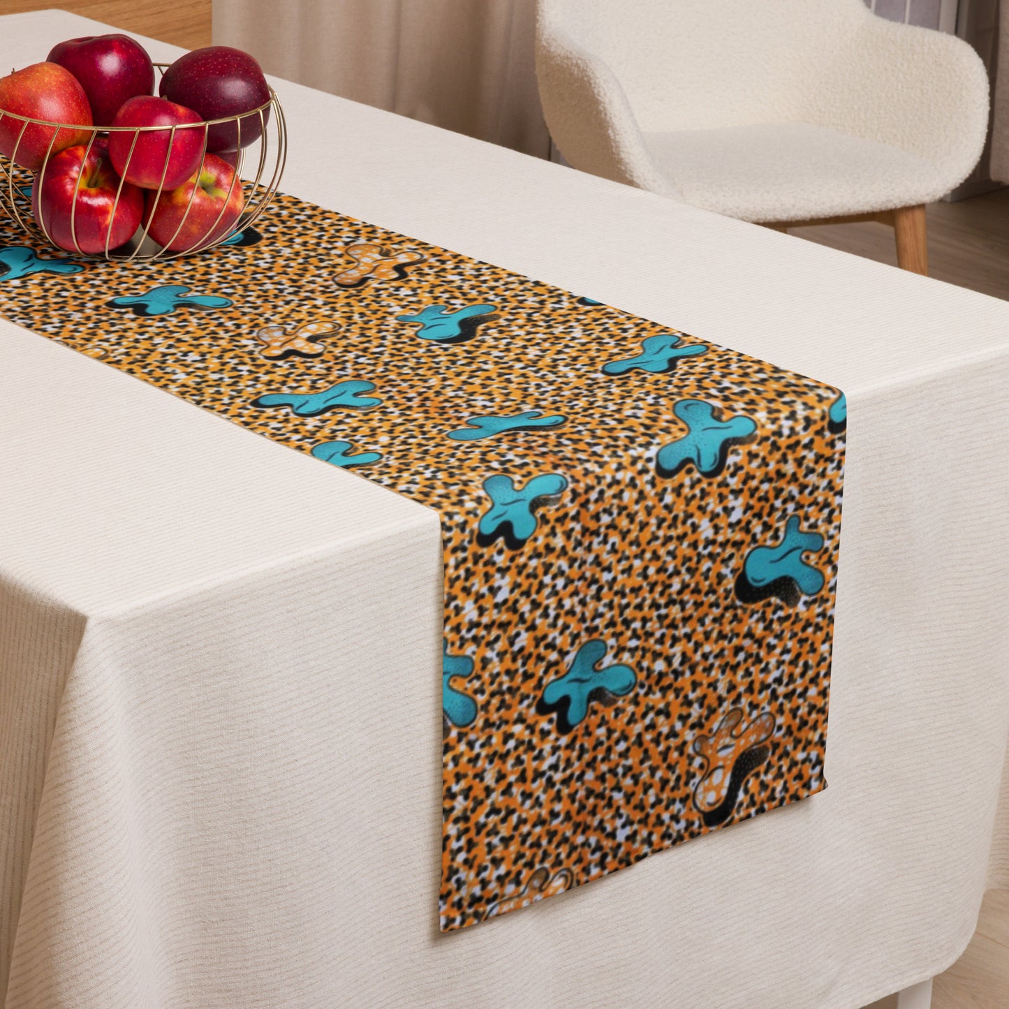 Pale Orange Ankara Table Runner