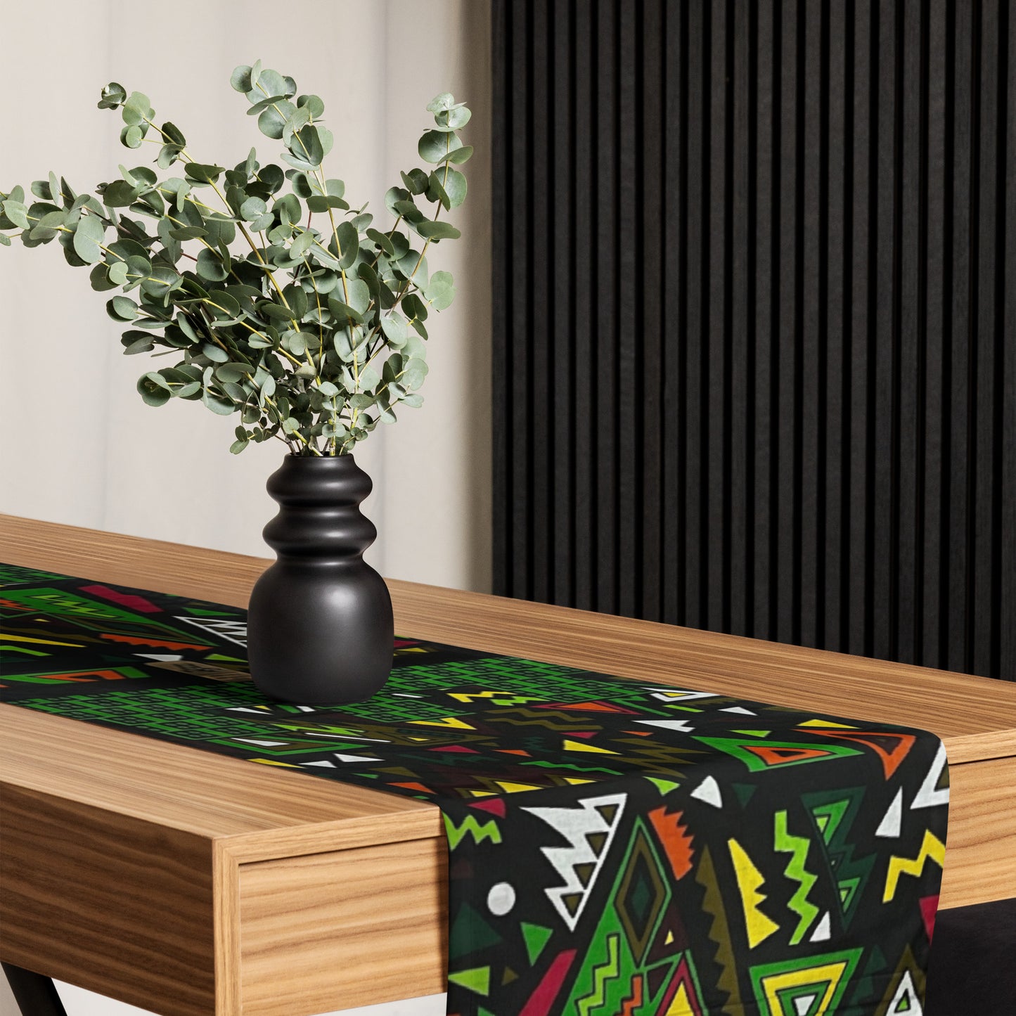 Multicolour Green Table Runner