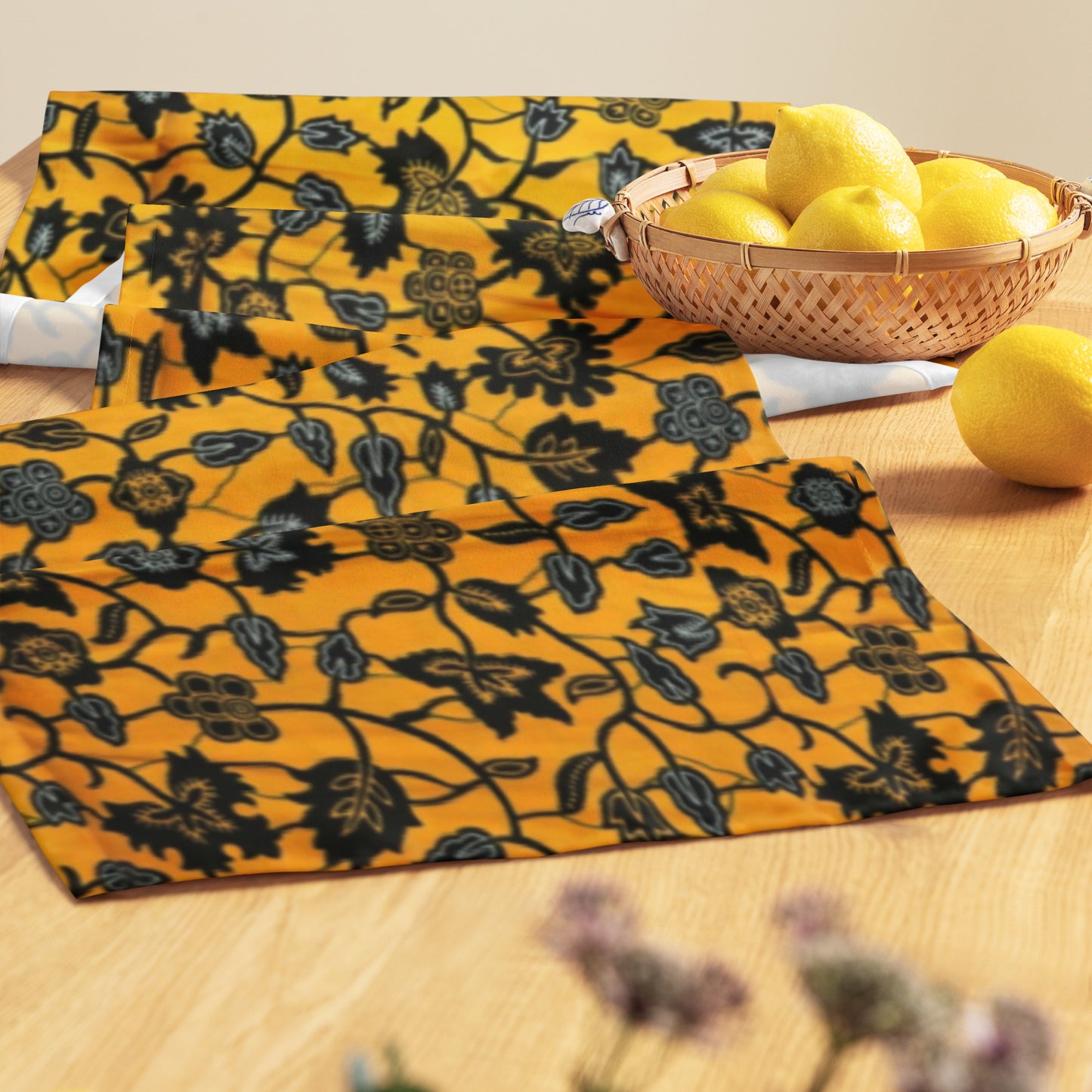 Yellow Leaves Table Runner