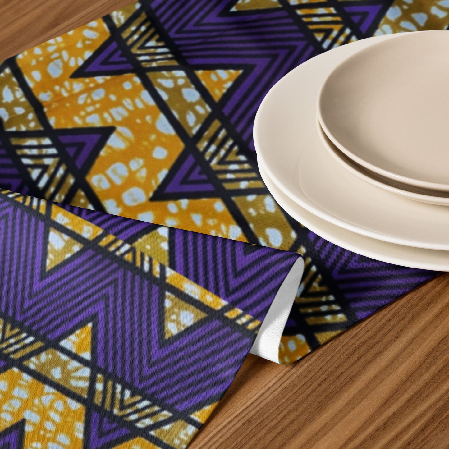 Purple Kente Table Runner