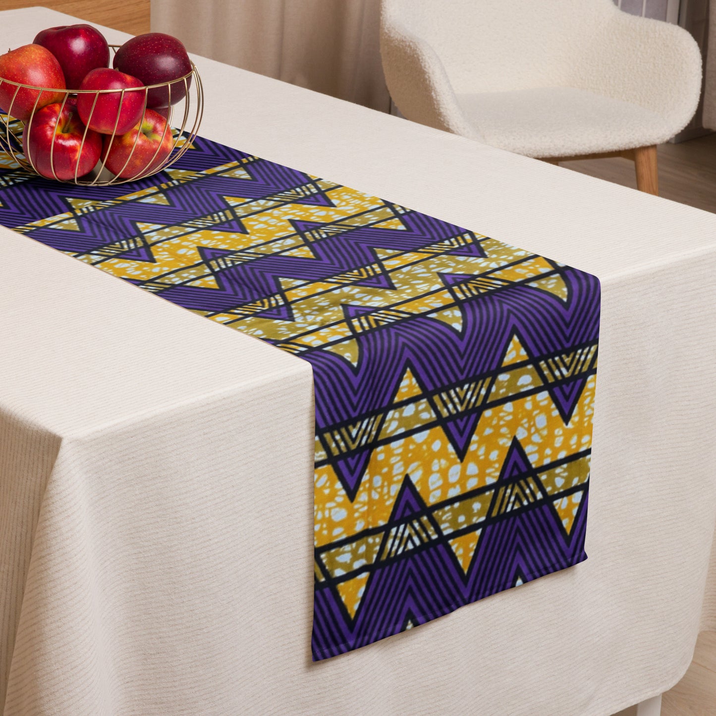 Purple Kente Table Runner