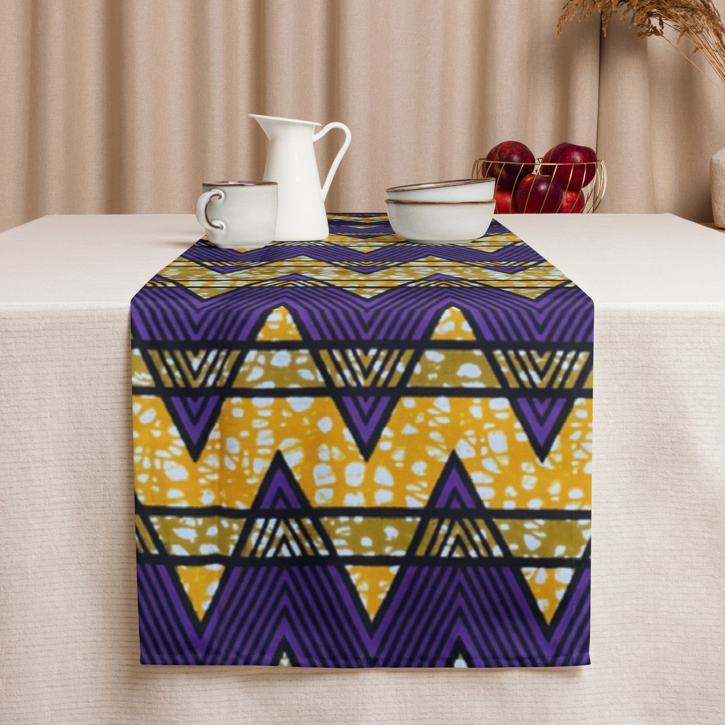 Purple Kente Table Runner