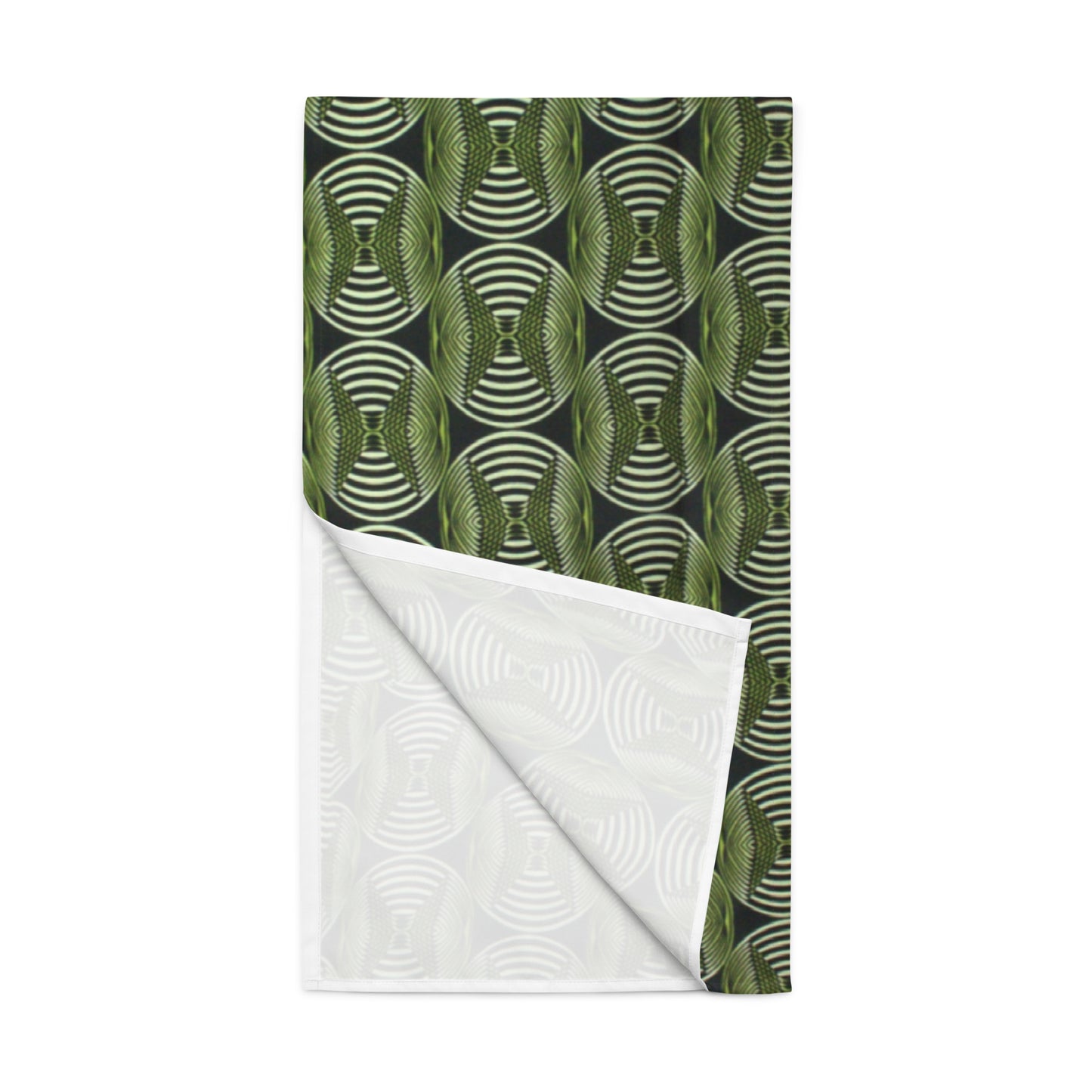 Bottle Green Abstract Table Runner