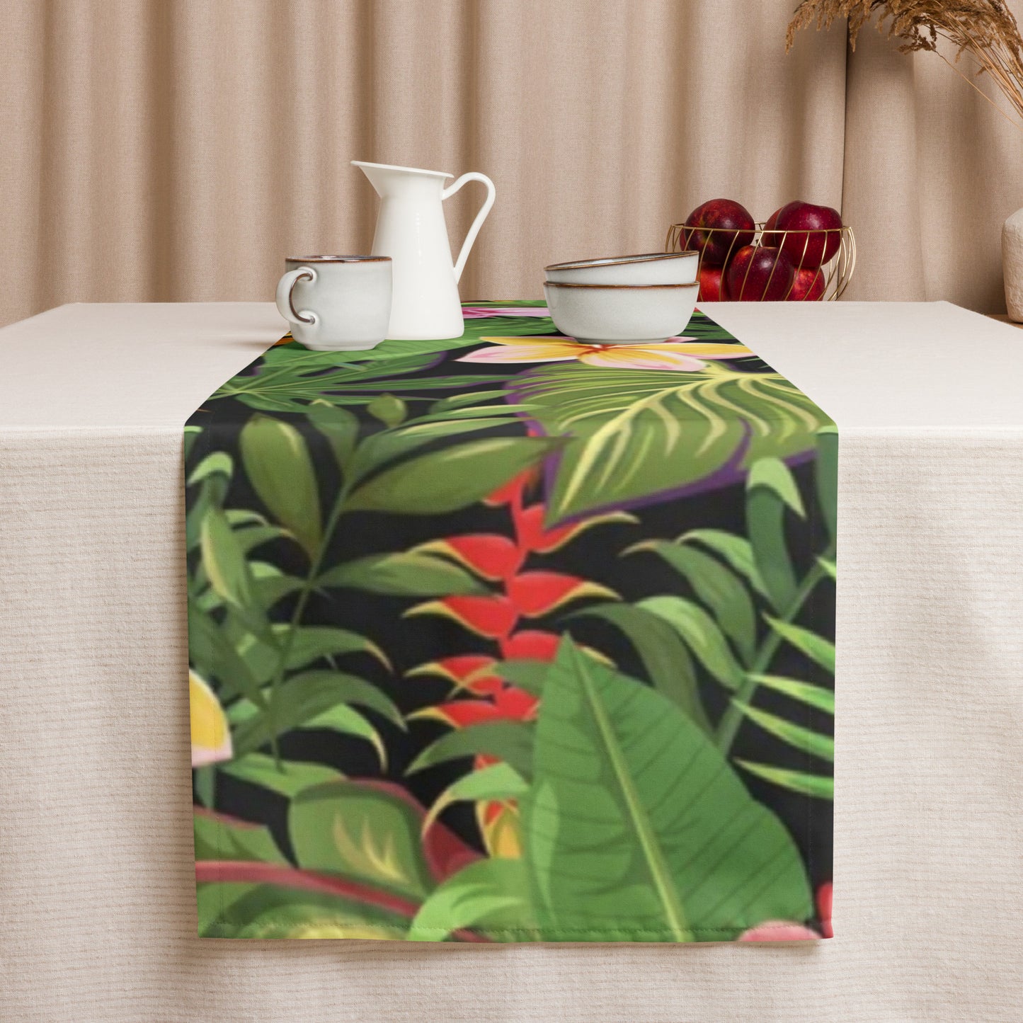 Tropical Plants Table Runner