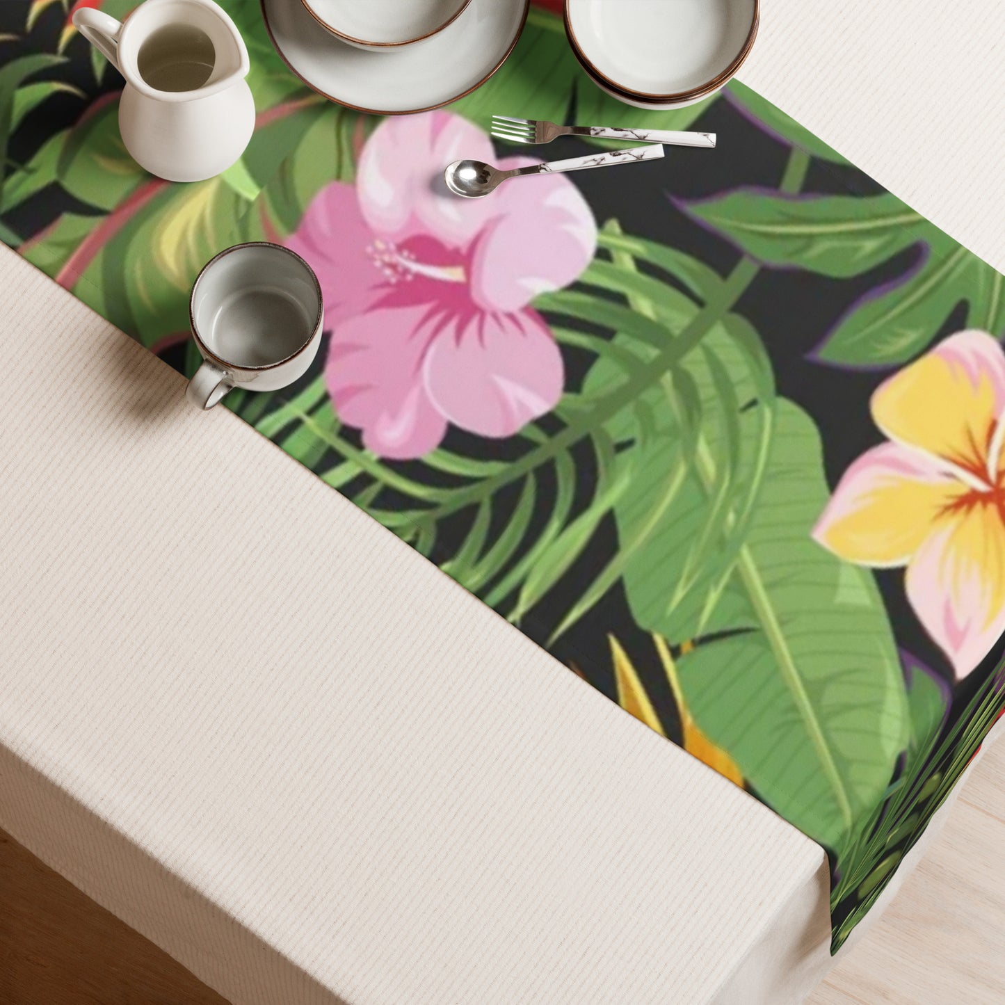 Tropical Plants Table Runner