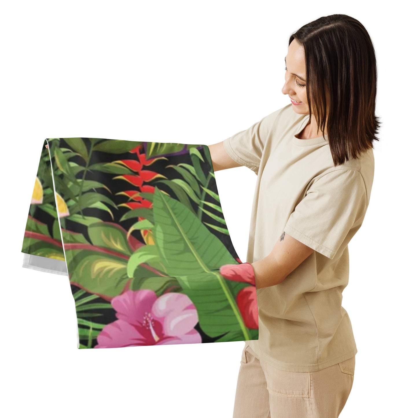 Tropical Plants Table Runner