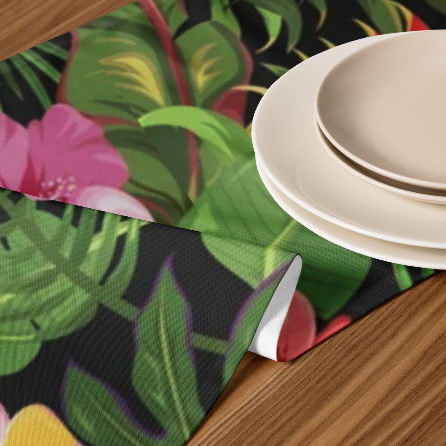 Tropical Plants Table Runner