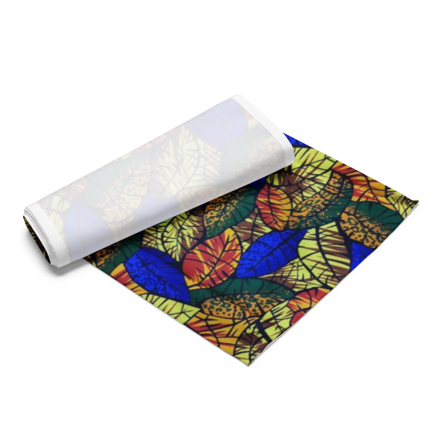 Multicolour Blue Leafy Table Runner