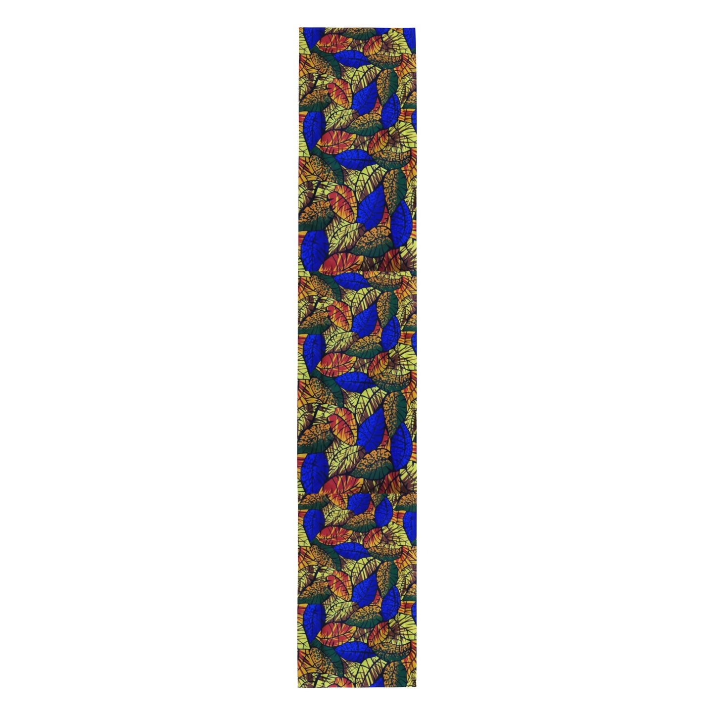 Multicolour Blue Leafy Table Runner