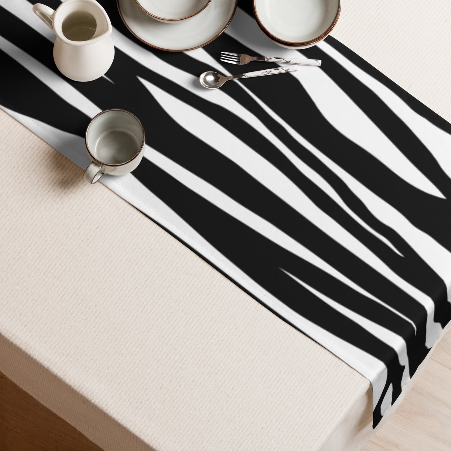 Zebra Print Table Runner