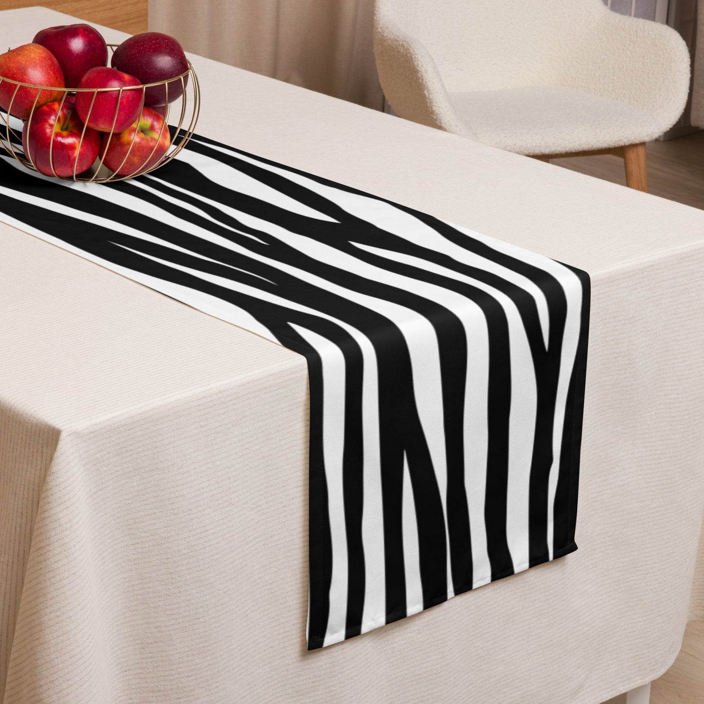 Zebra Print Table Runner