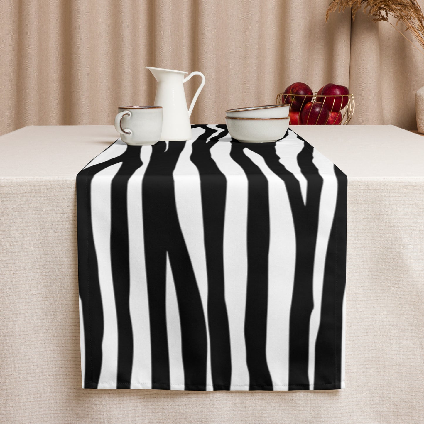 Zebra Print Table Runner