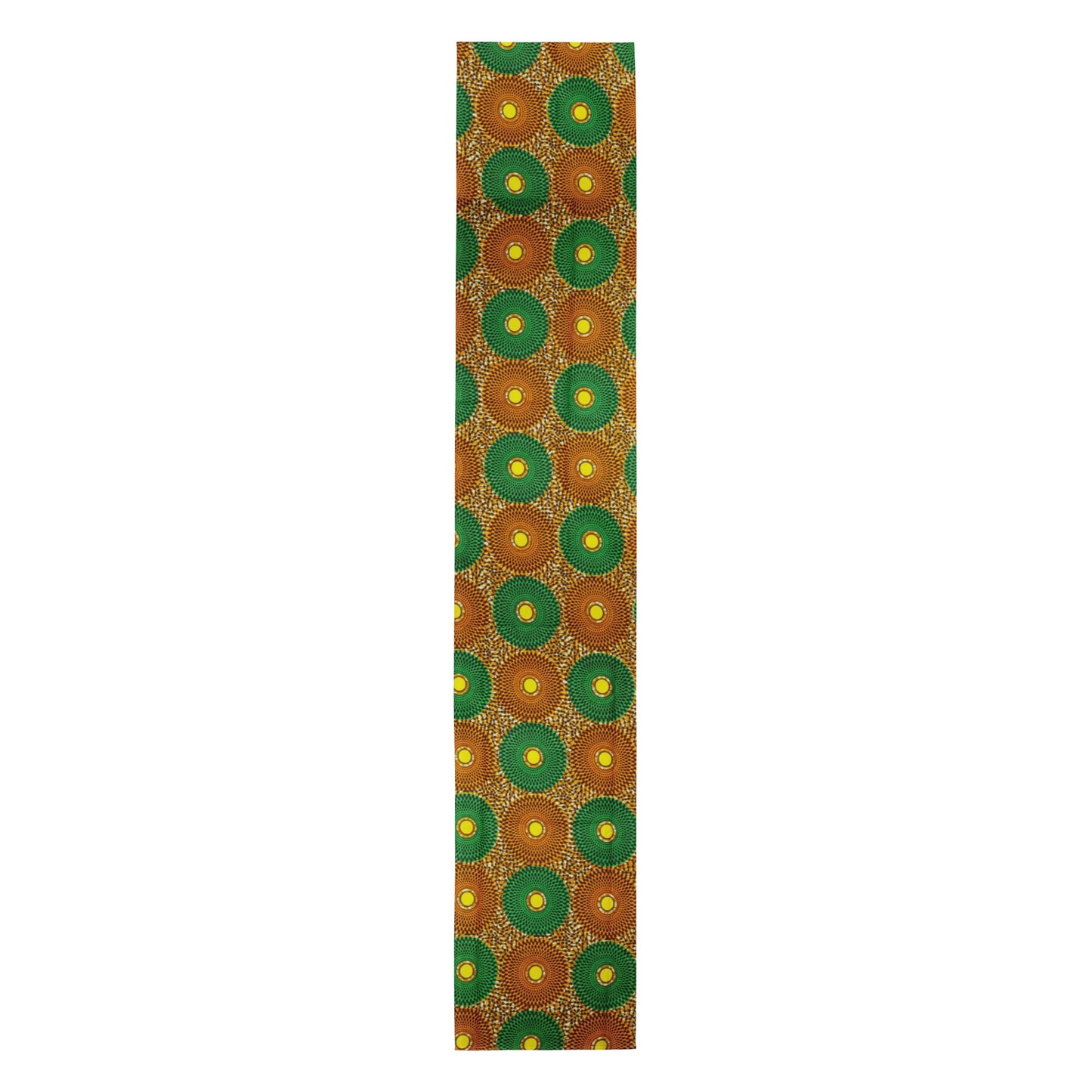 Green Peach Abstract Table Runner