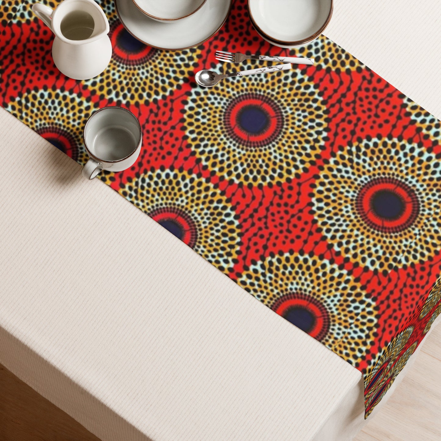 Orange Abstract Table Runner