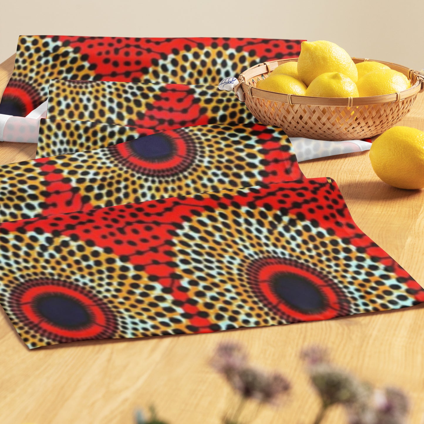 Orange Abstract Table Runner