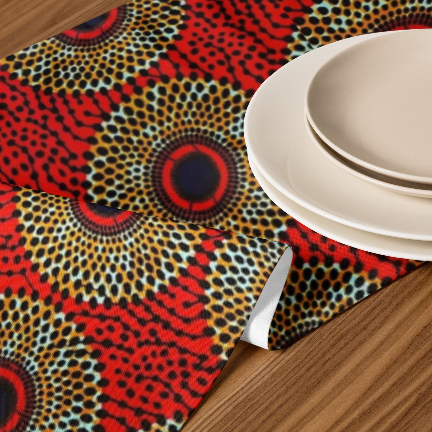 Orange Abstract Table Runner