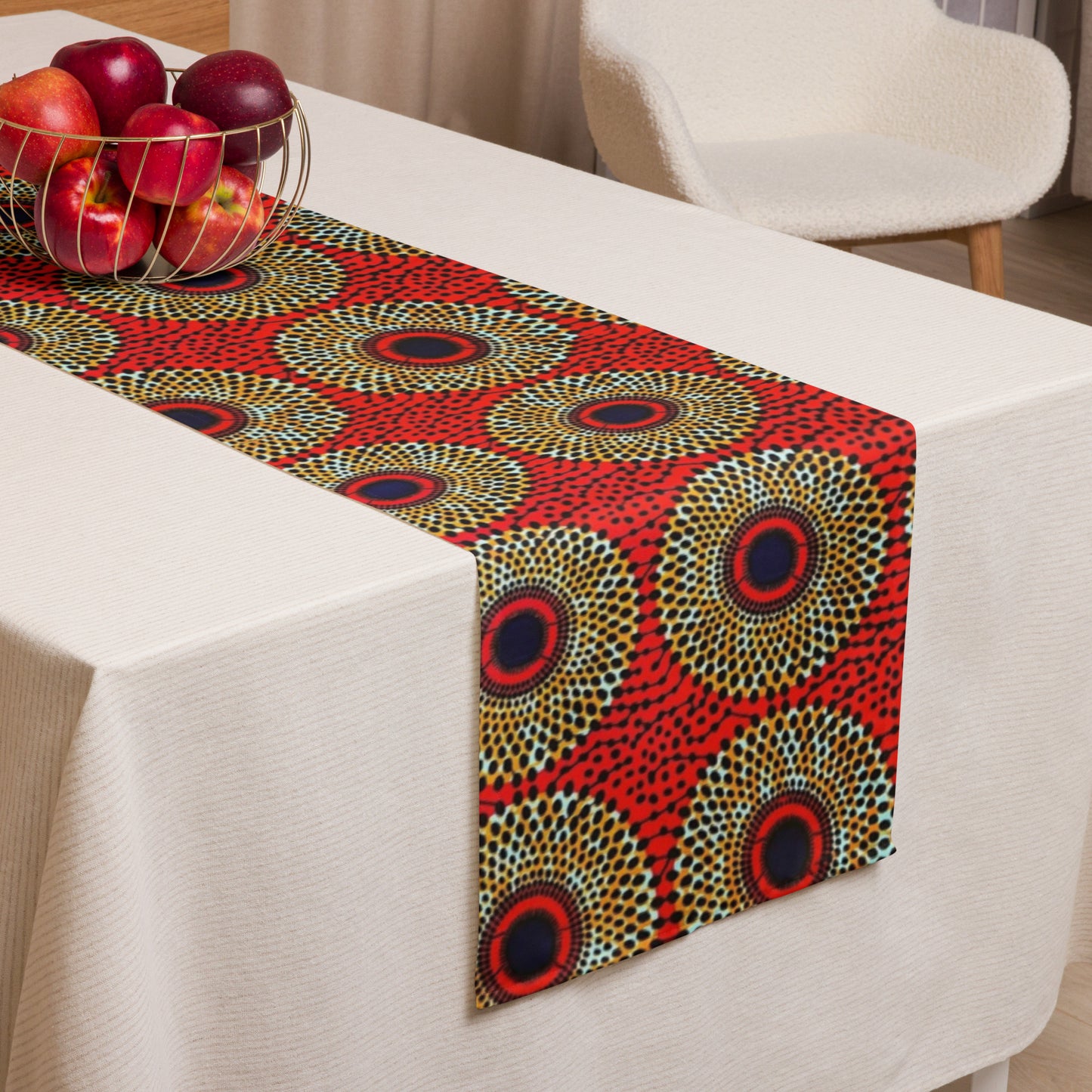 Orange Abstract Table Runner